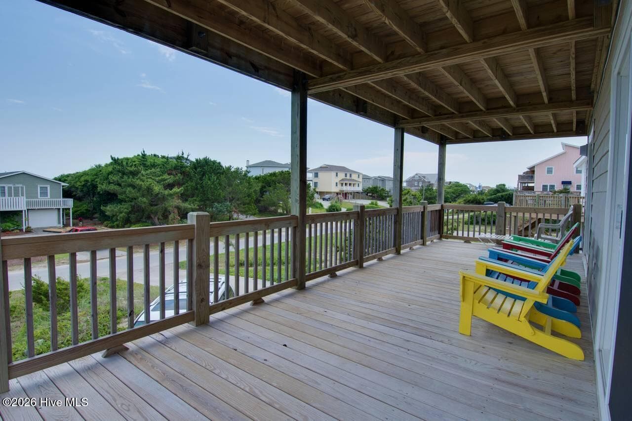 2nd Level Covered Deck - 6820 Ocean Drive, Emerald Isle, NC 28594
