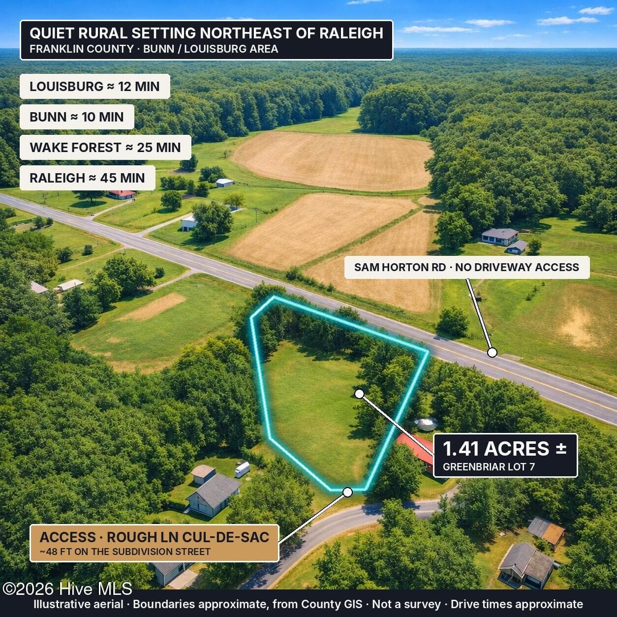 Residential Lot at 0 Rough Lane, Louisburg, NC 27549, photo 9 of 10
