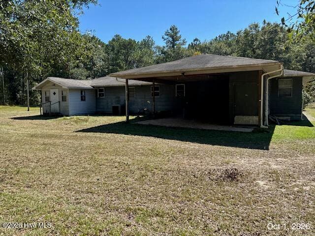 carport/rear view - 293 Sunshine Road, Blackville, SC 29817