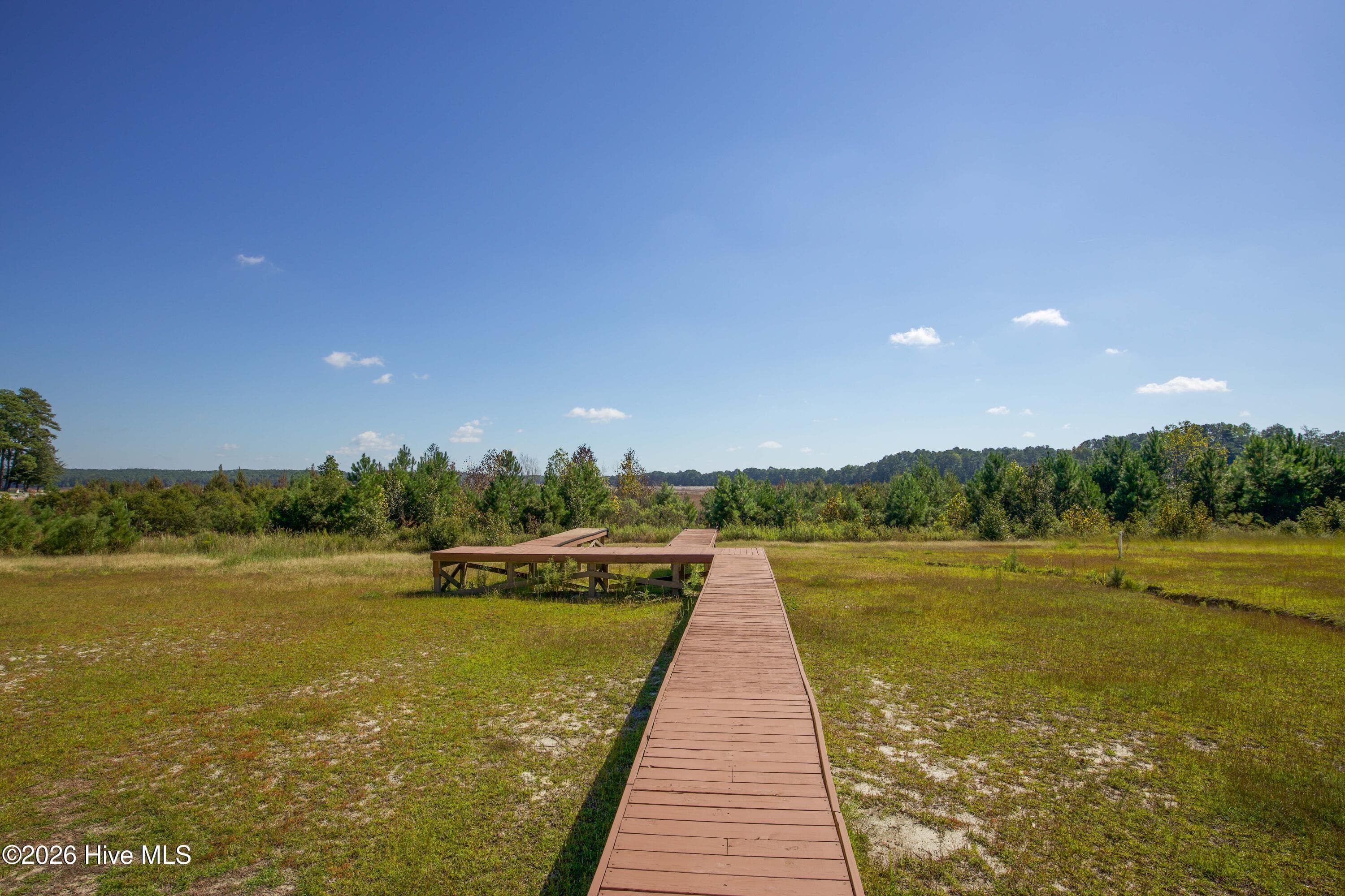 Dock walkway leading toward the dry lakebed behind 899 Seagull Drive, Woodlake, Vass NC. - 899 Seagull Drive, Vass, NC 28394, Vass