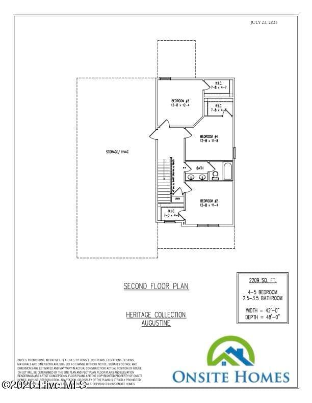 2nd Floor Plan - 104 Tiverton Court, Seven Lakes, NC 27376