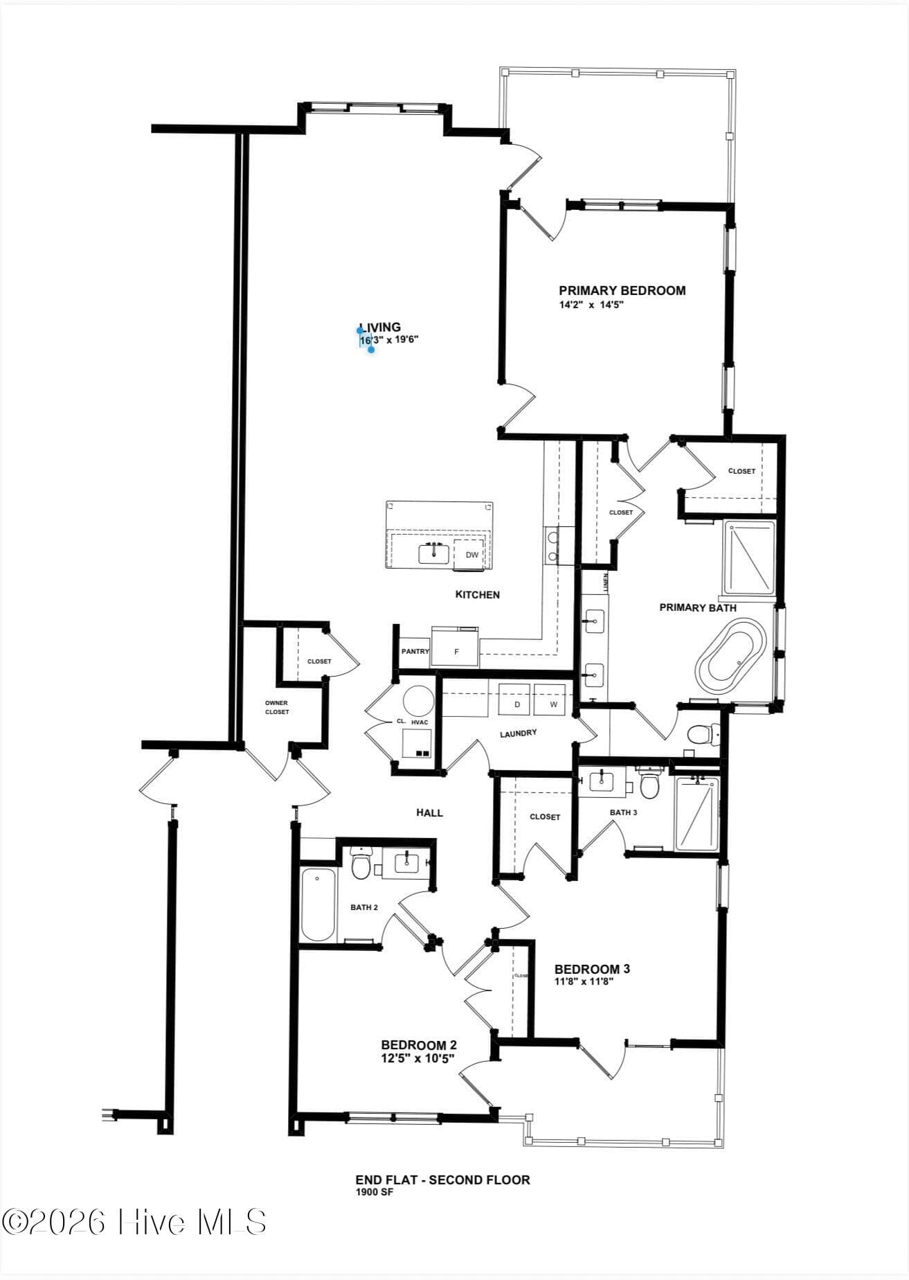 Builders Floor Plan - 2537 St James Drive SE Apt 1108, Southport, NC 28461