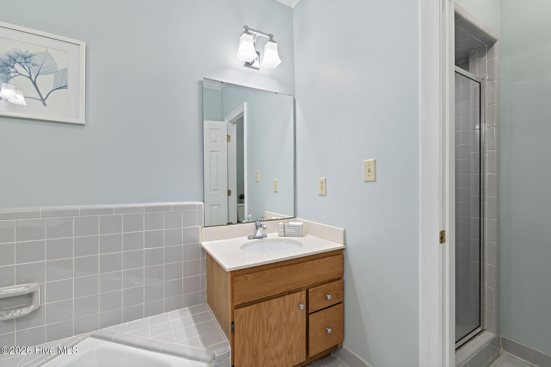 Walk in shower and separate water closet. - 8407 Wycombe Lane, Raleigh, NC 27615