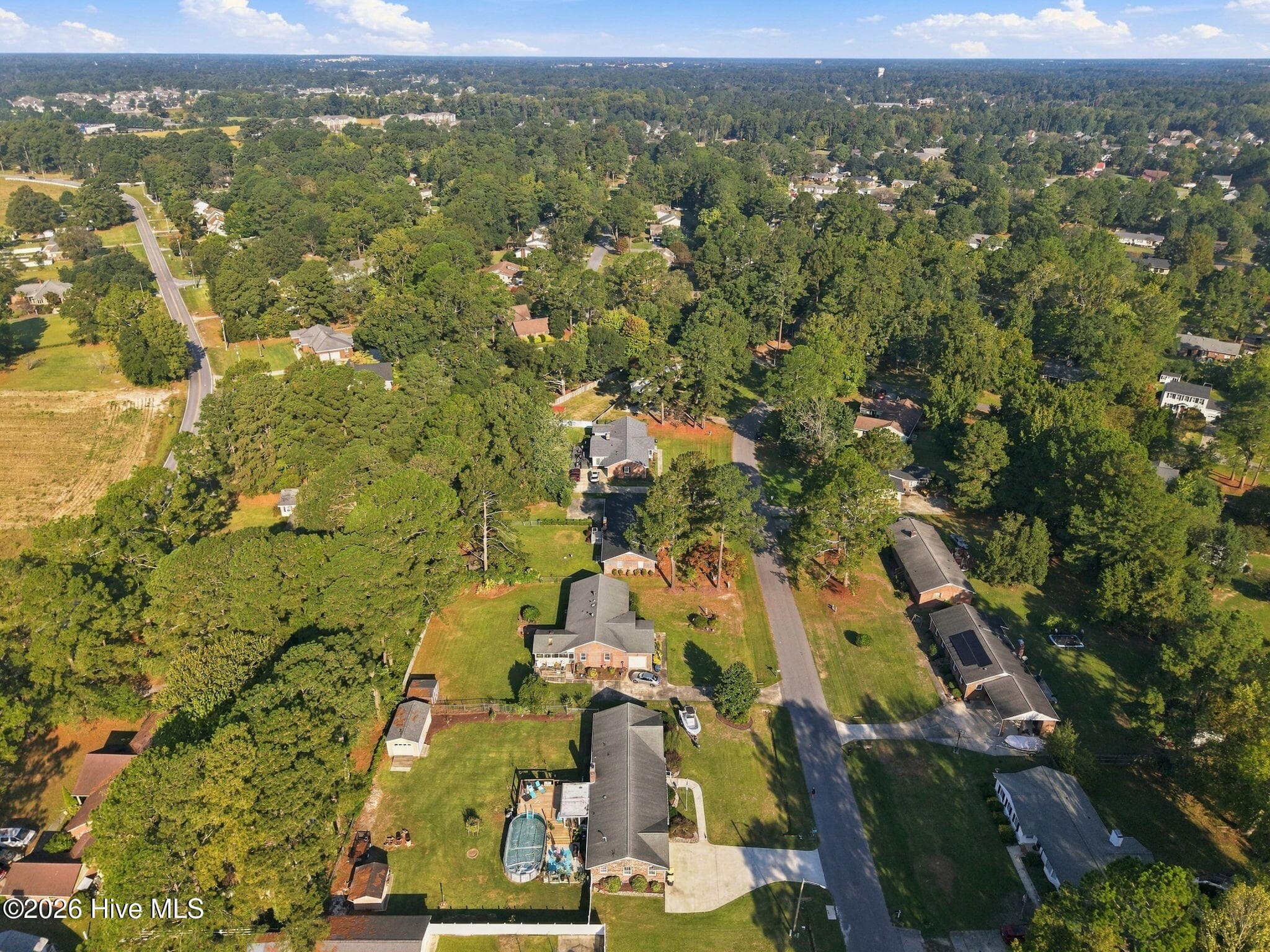 Ariel view of home - 109 Hardee Street, Greenville, NC 27858