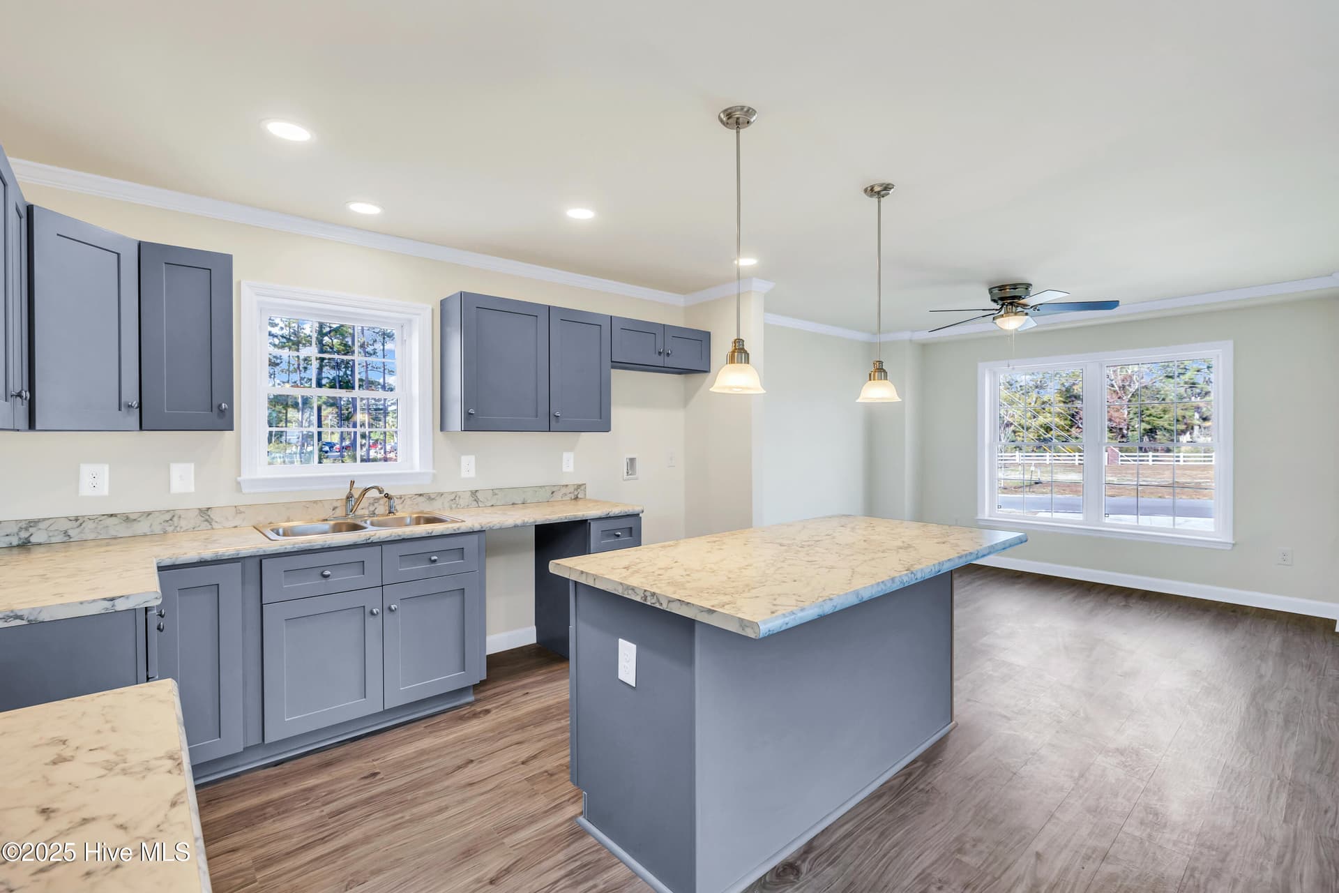 Kitchen with Island - 853 Yaupon Drive SW, Calabash, NC 28467
