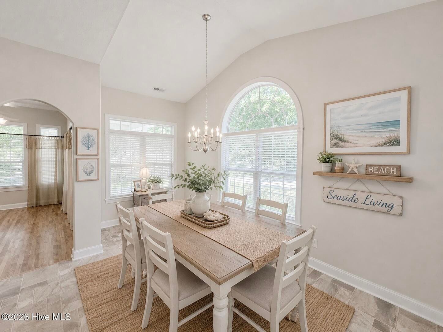 Virtually staged - Kitchen Dining area - 109 Sun Burst Circle, Cedar Point, NC 28584