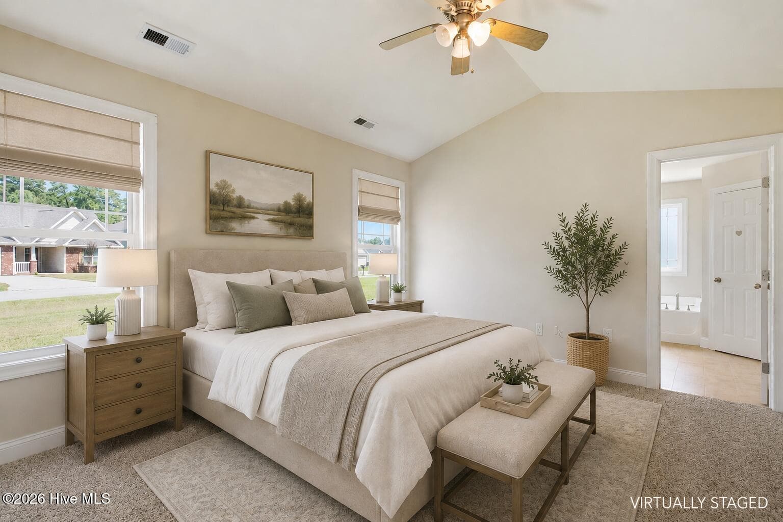 Virtually Staged - Owners Suite - 209 Hawks Bluff Drive, New Bern, NC 28560