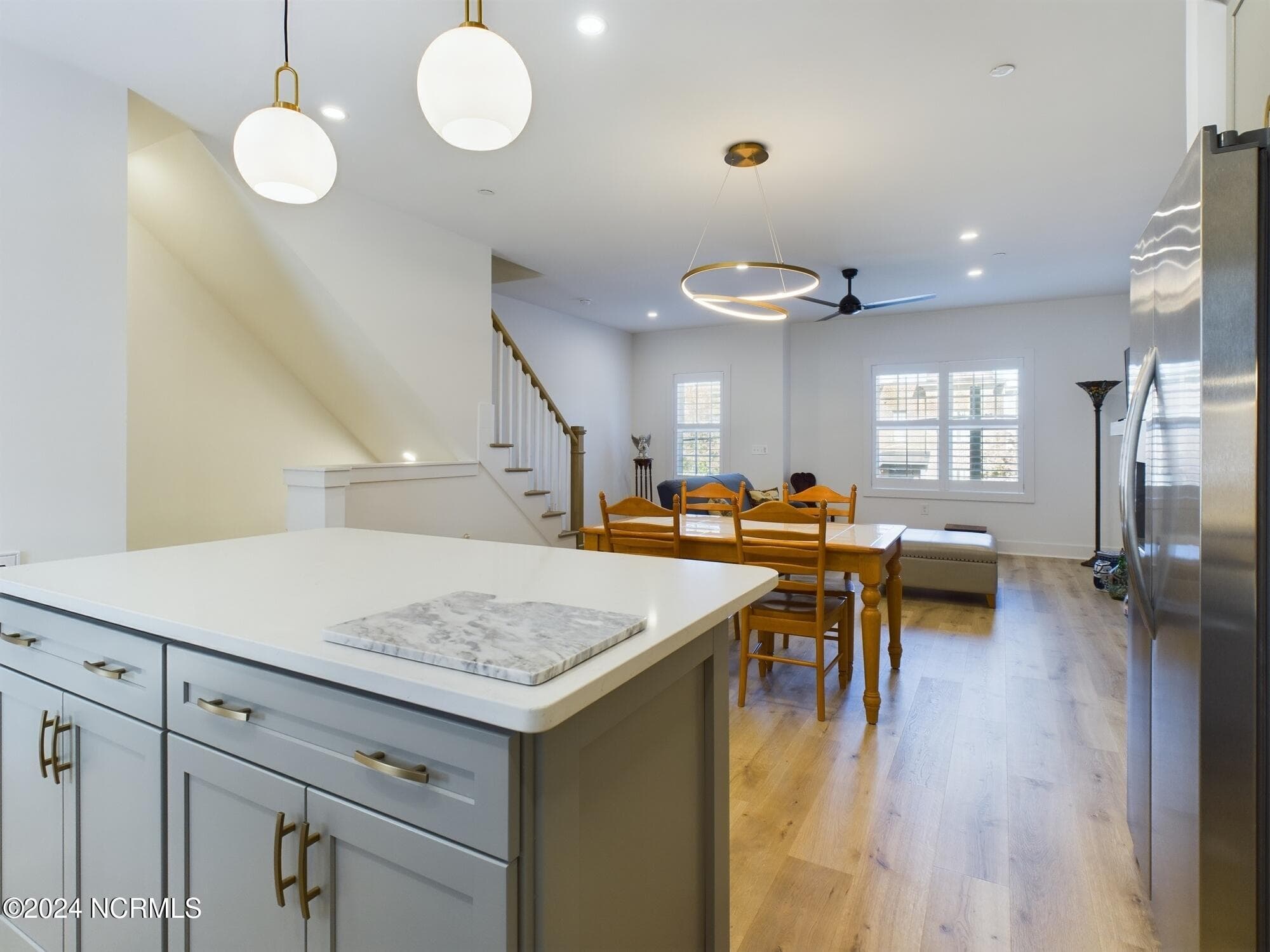 View from kitchen toward living room - 129 Lexington Lane, Southern Pines, NC 28387