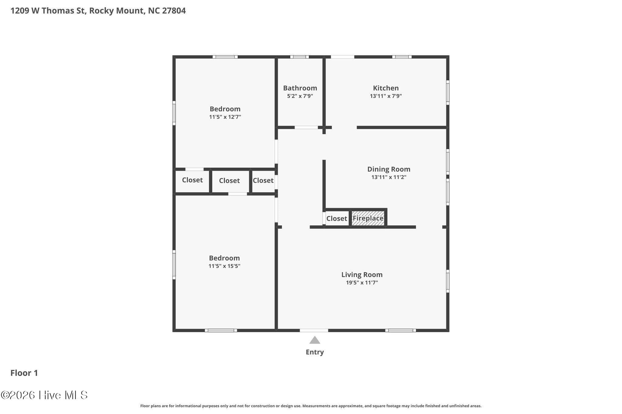 Single Family Residence at 1209 W Thomas Street, Rocky Mount, NC 27804, photo 3 of 25