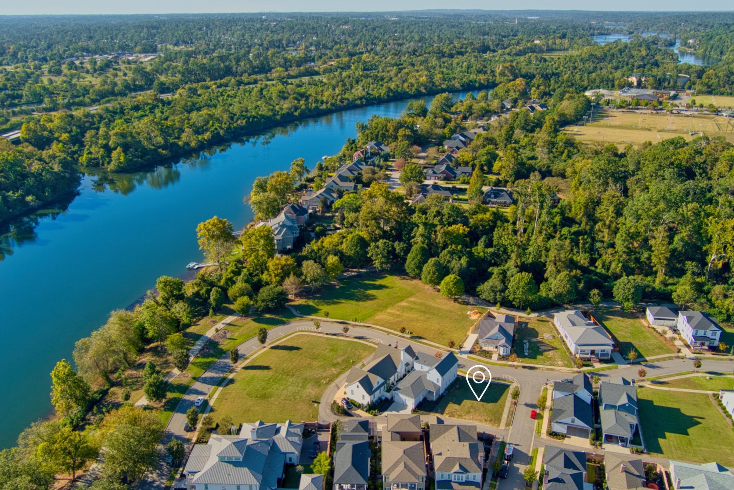 The pin shows the location of the lot. - Lot 12 12 Railroad Avenue, North Augusta, SC 29841