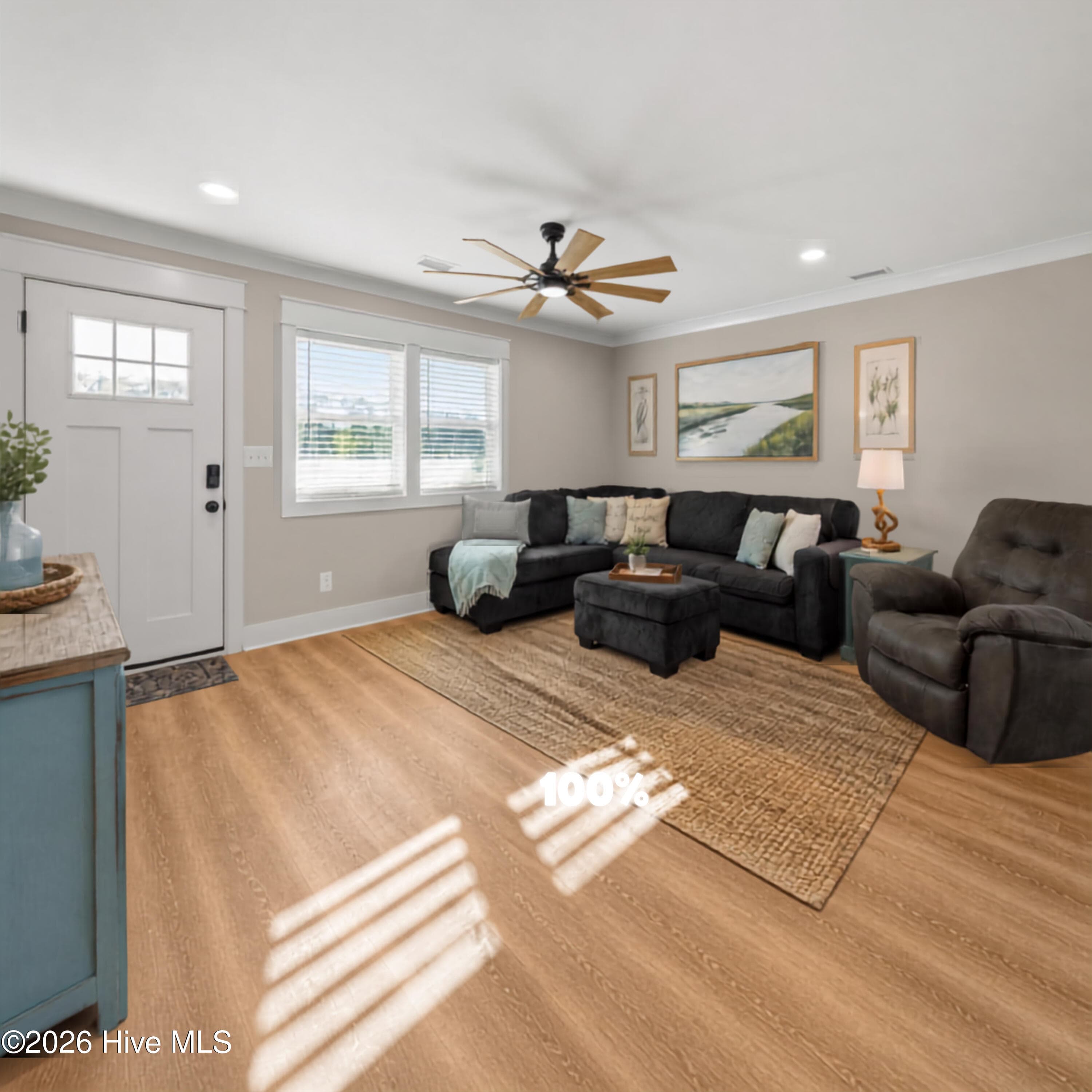 Virtually staged wall art and accents. - 2037 Oxpen Road SW, Supply, NC 28462
