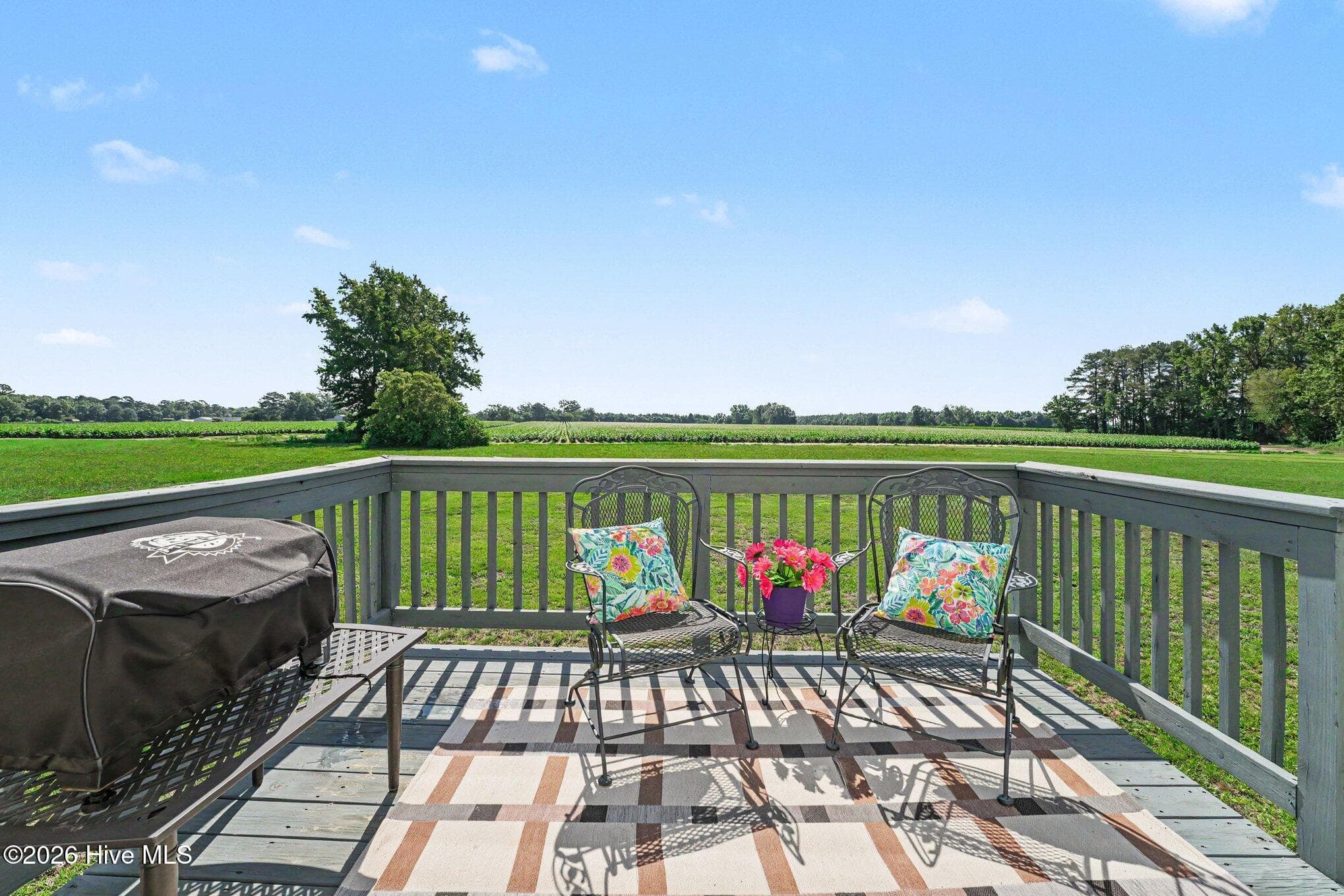 backyard deck for morning coffee or evening wine! - 176 Glenwood Place, Kenly, NC 27542