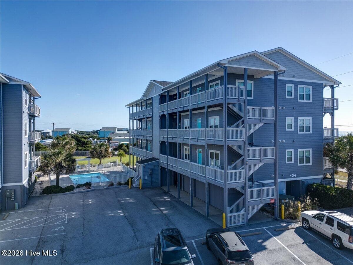 View as you park, building on the right - 104 Pelican Drive H, Atlantic Beach, NC 28512