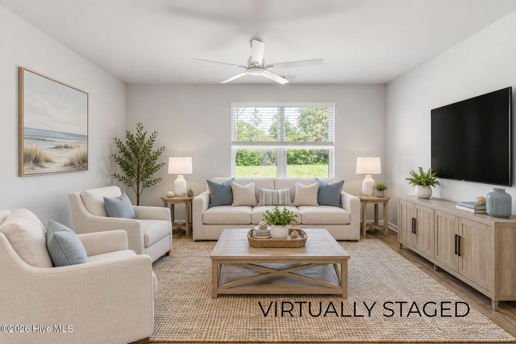 virtually staged livingroom - 1774 Culdees Lane SE, Bolivia, NC 28422