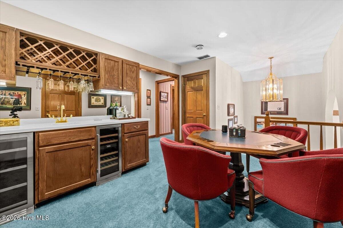 Second level lounge with wet bar - 50 Cochrane Castle Circle, Southern Pines, NC 28387