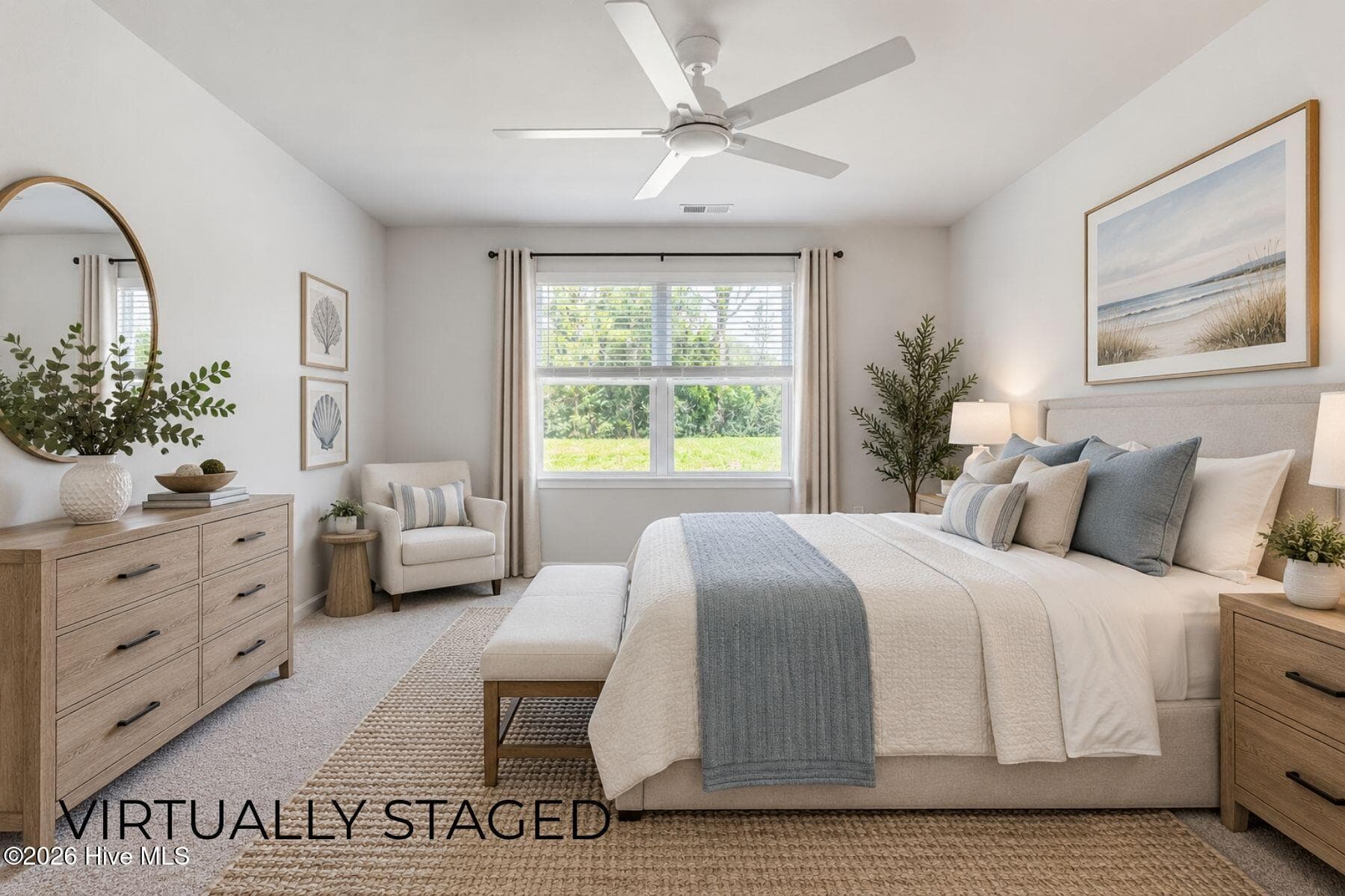 Virtually staged owners bedroom - 1774 Culdees Lane SE, Bolivia, NC 28422