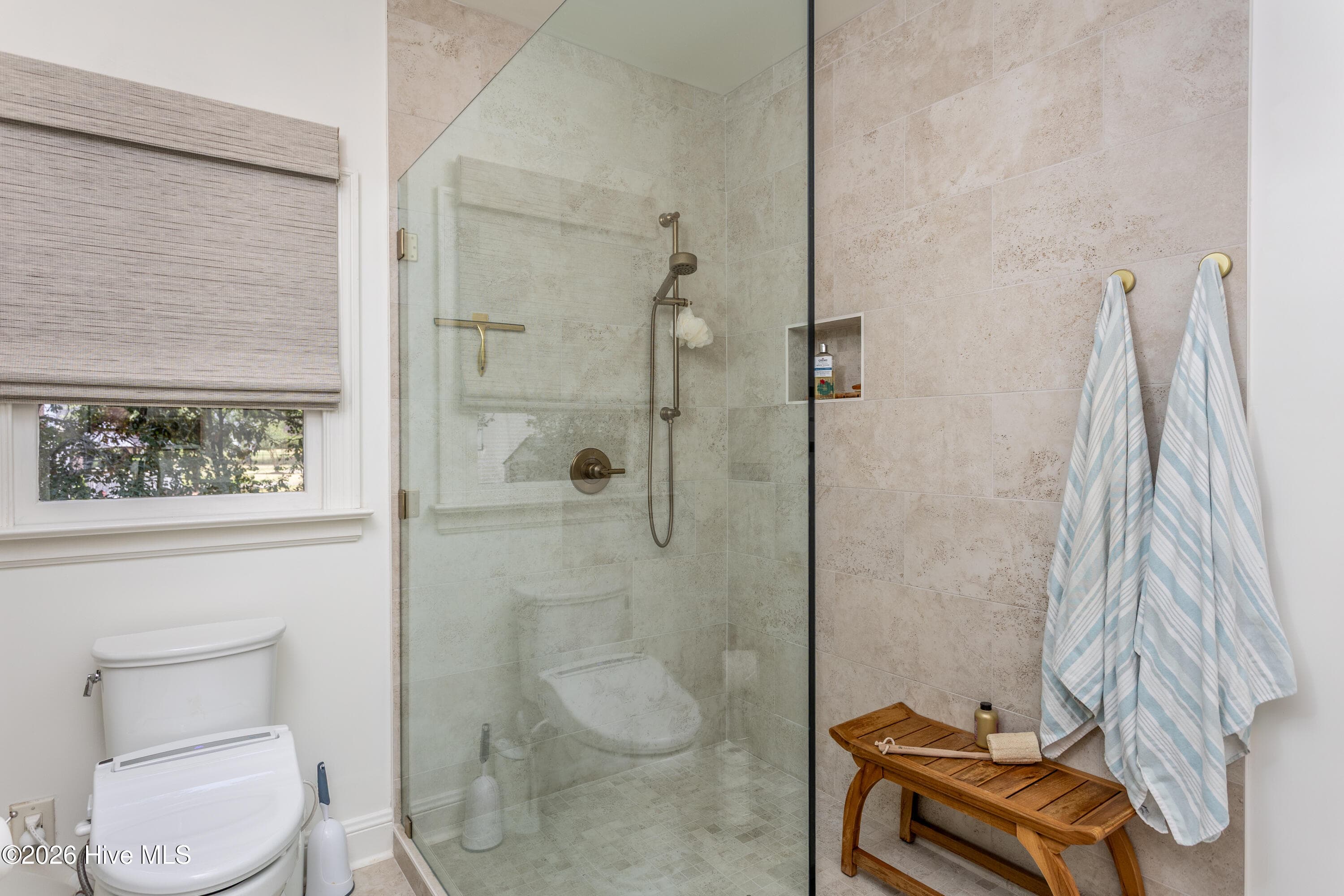 Large walk-in shower in primary bath - 5050 Country Club Drive N, Wilson, NC 27896