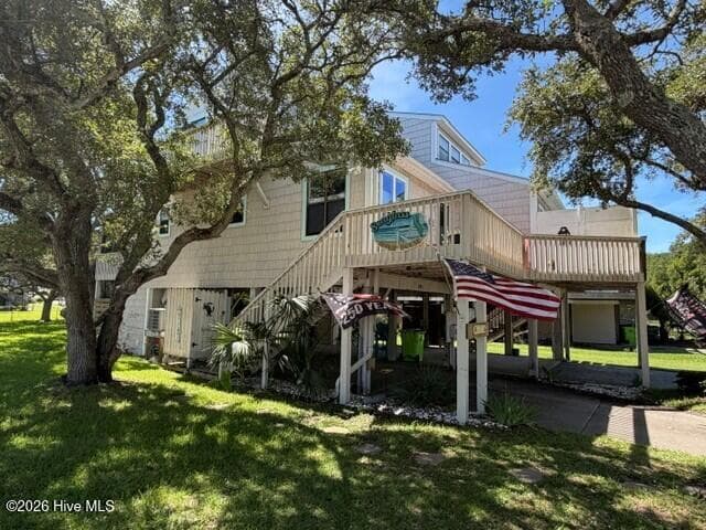 End Unit with large rear yard of live oaks! - 301 Bay Circle, North Topsail Beach, NC 28460