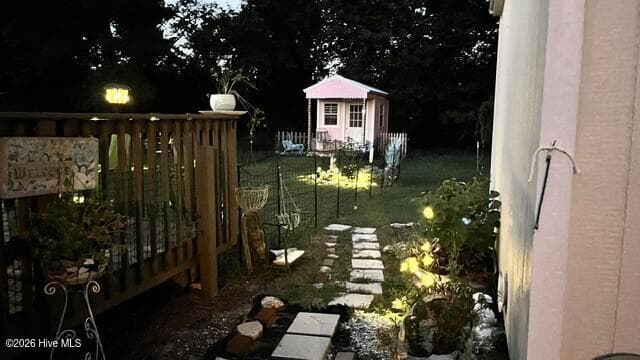 Night Lighting Pathway to Back Yard - 120 Ranch Drive, Elizabeth City, NC 27909