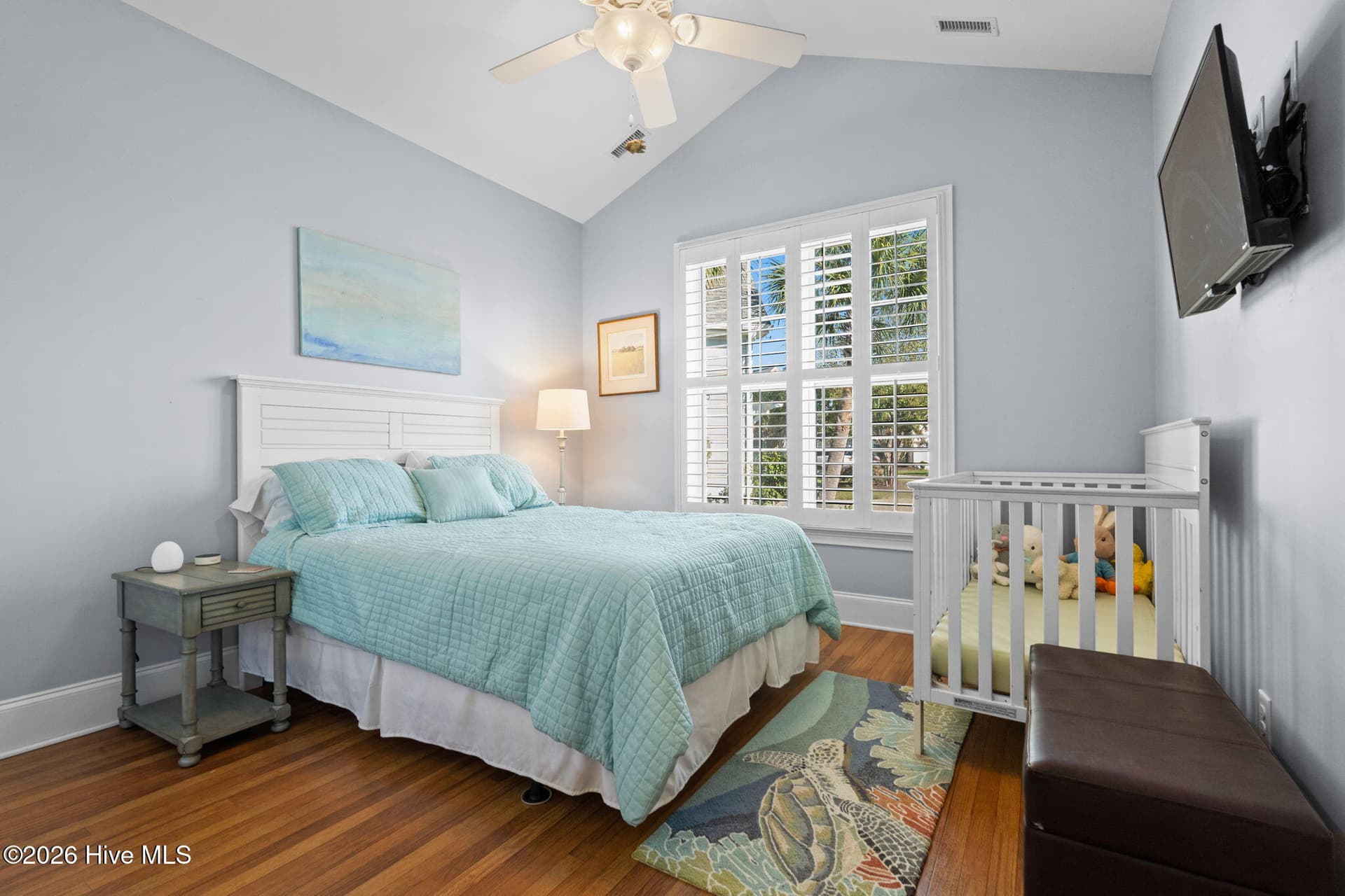 Guest BR 1 features vaulted ceiling - 6363 Havencrest Drive SW, Ocean Isle Beach, NC 28469