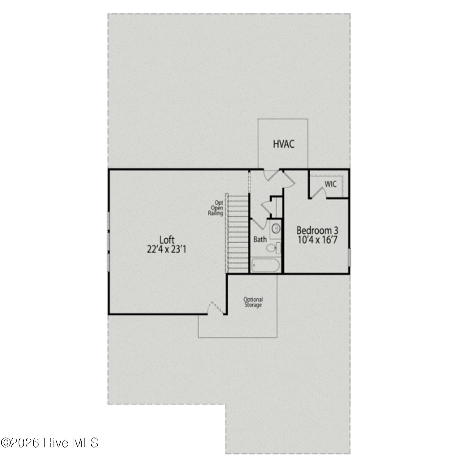 Optional 4th bedroom added to 2nd floor. Loft still present. - 347 Queensferry Lane, Aberdeen, NC 28315