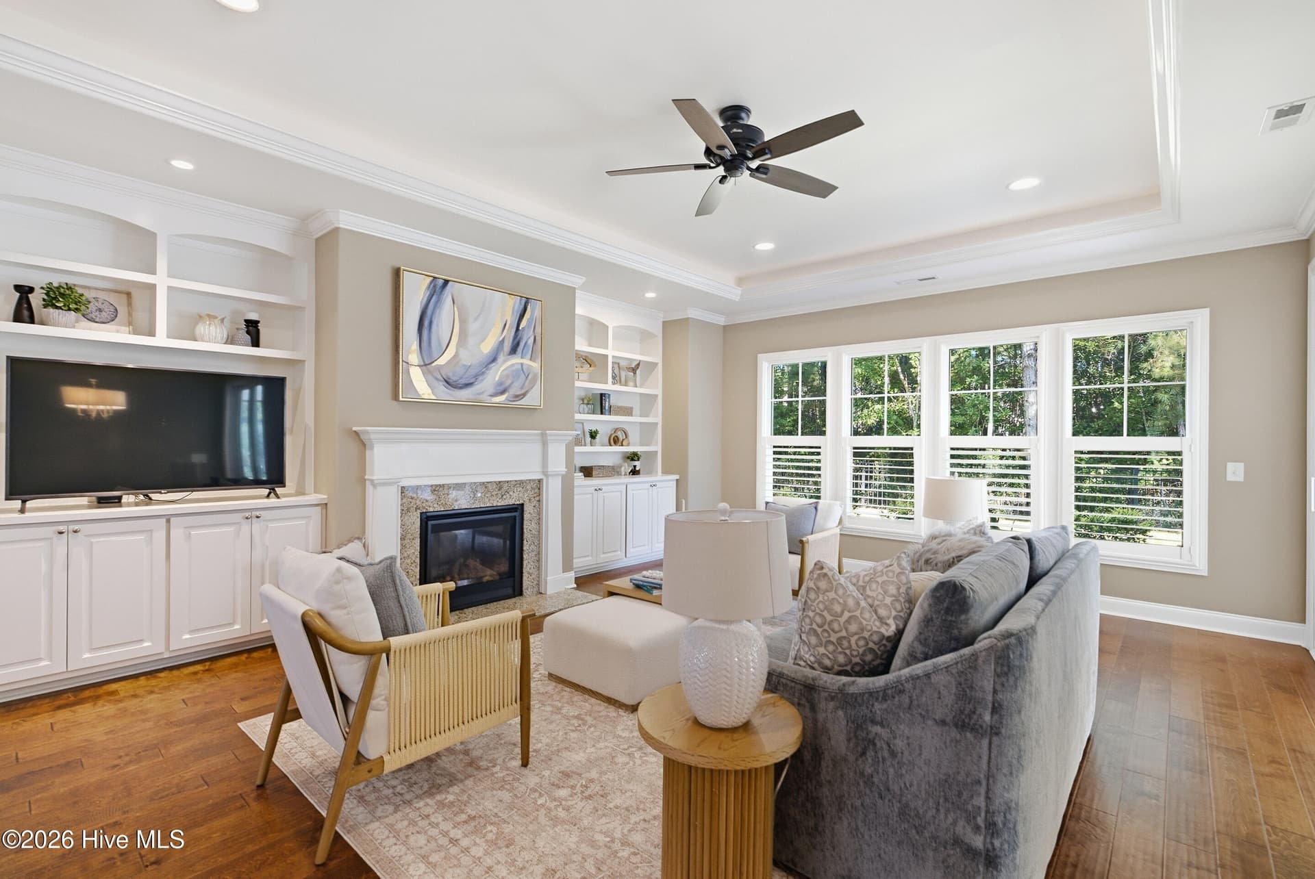 Great Built-in both sides of fireplace. - 2153 Forest View Circle, Leland, NC 28451