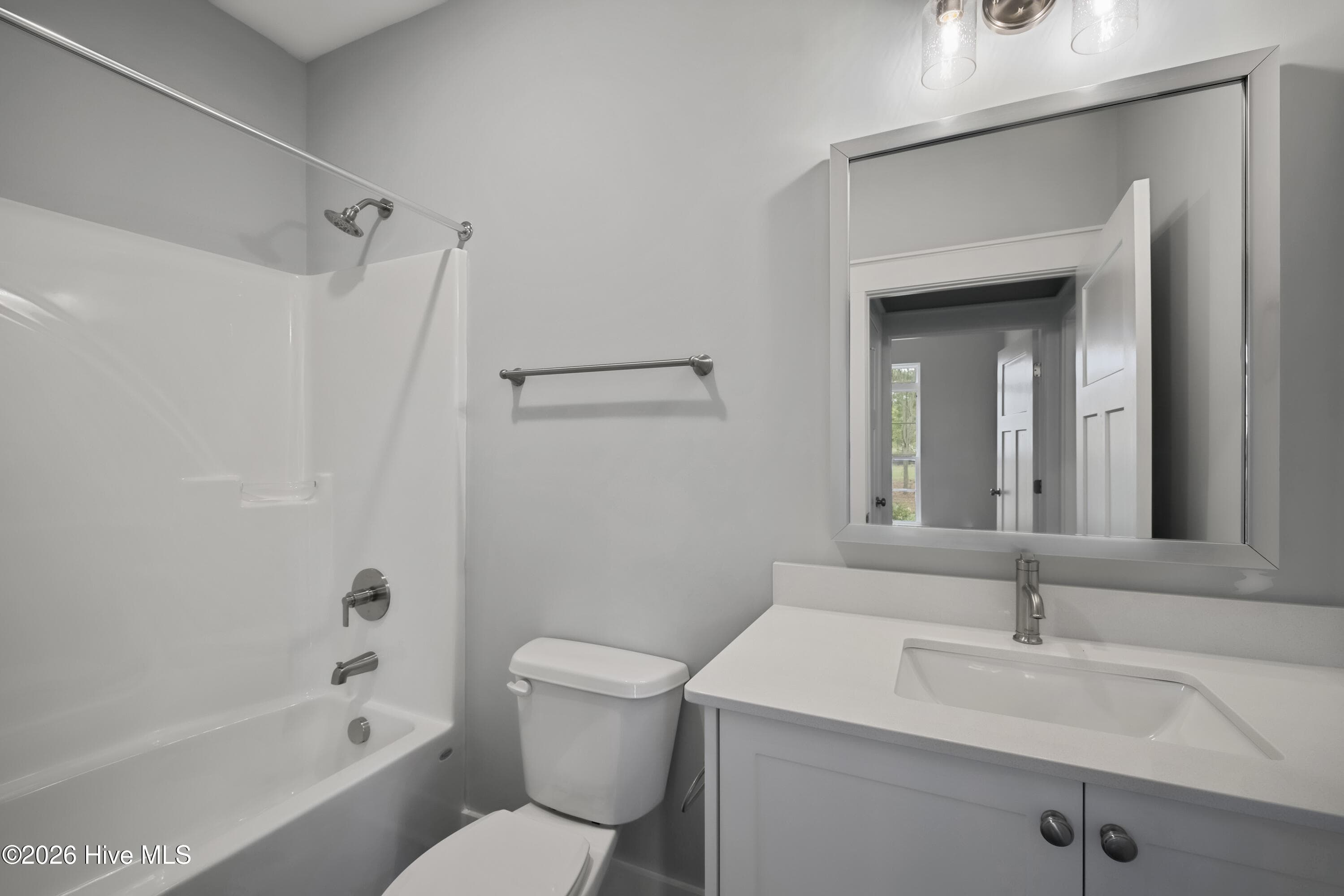 guest bathroom with quartz counter-tops - 1777 Bellingham Drive, Beech Island, SC 29842
