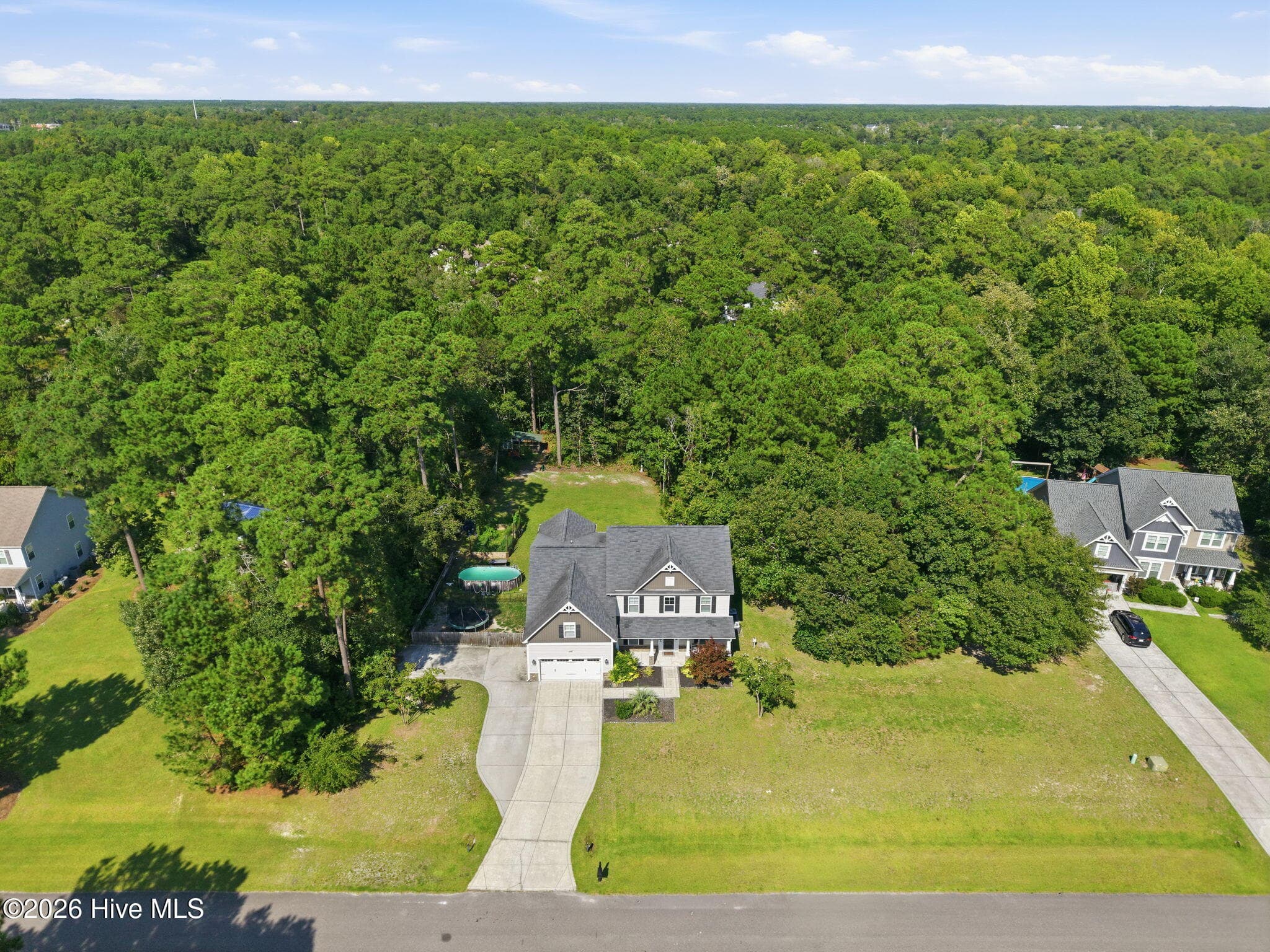 Aerial View of 1.14 Acre Homesite - 108 Katydid Court, Hampstead, NC 28443