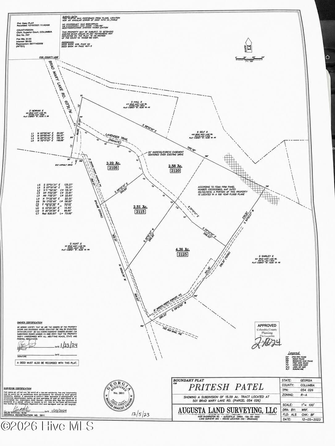 Undeveloped at 2120 Lavender Trail, Harlem, GA 30814, photo 2 of 4