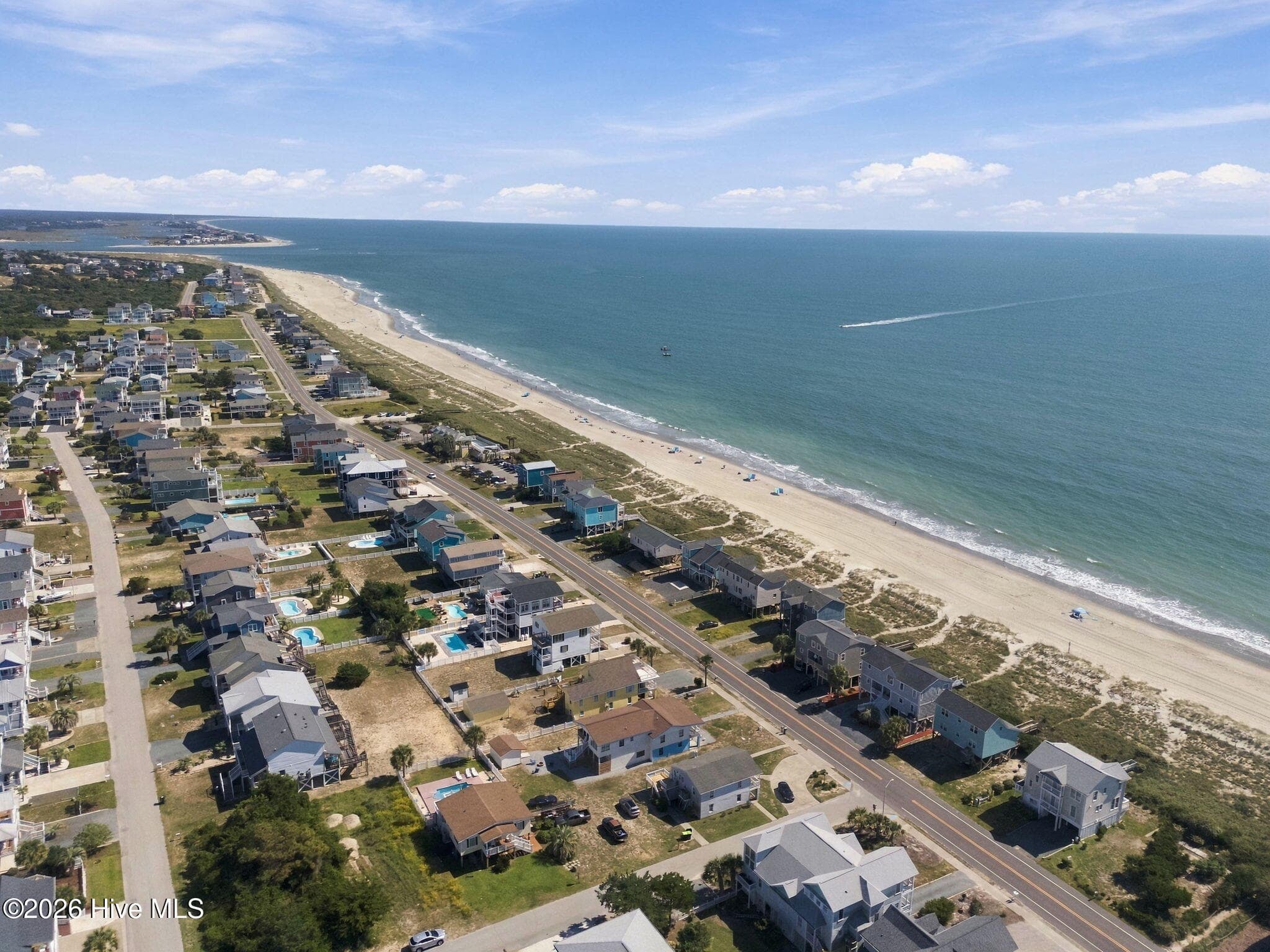 Aerial View - 134 Ocean Boulevard E, Holden Beach, NC 28462, Holden Beach