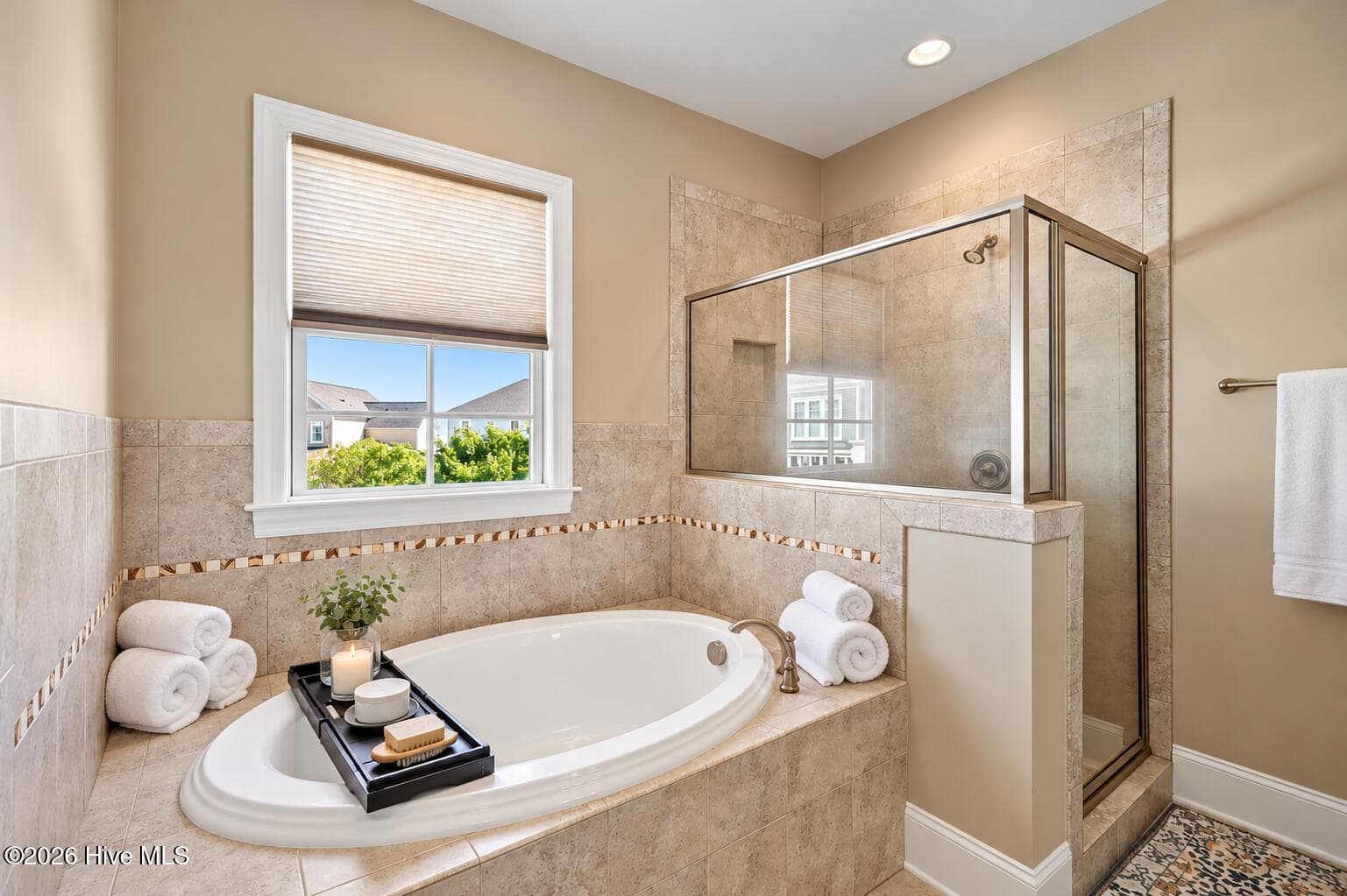 Spa-like Primary Bath with a view - 207 S Academy Street, Washington, NC 27889