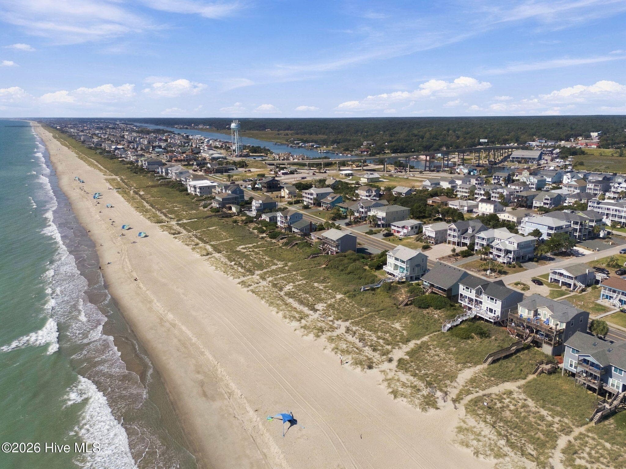 Aerial View - 134 Ocean Boulevard E, Holden Beach, NC 28462, Holden Beach