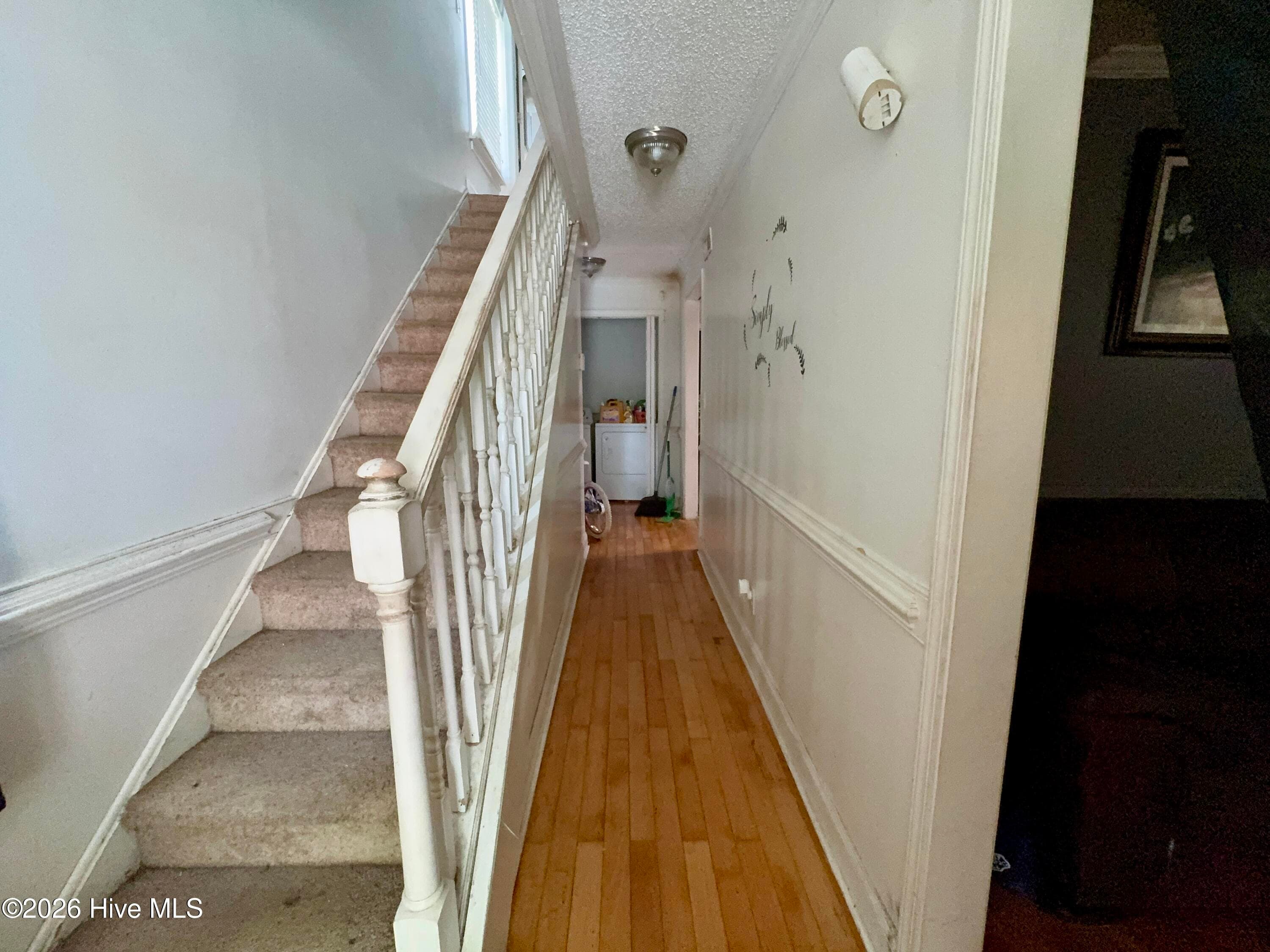 Hall to upstairs - 203 King Street, Hertford, NC 27944