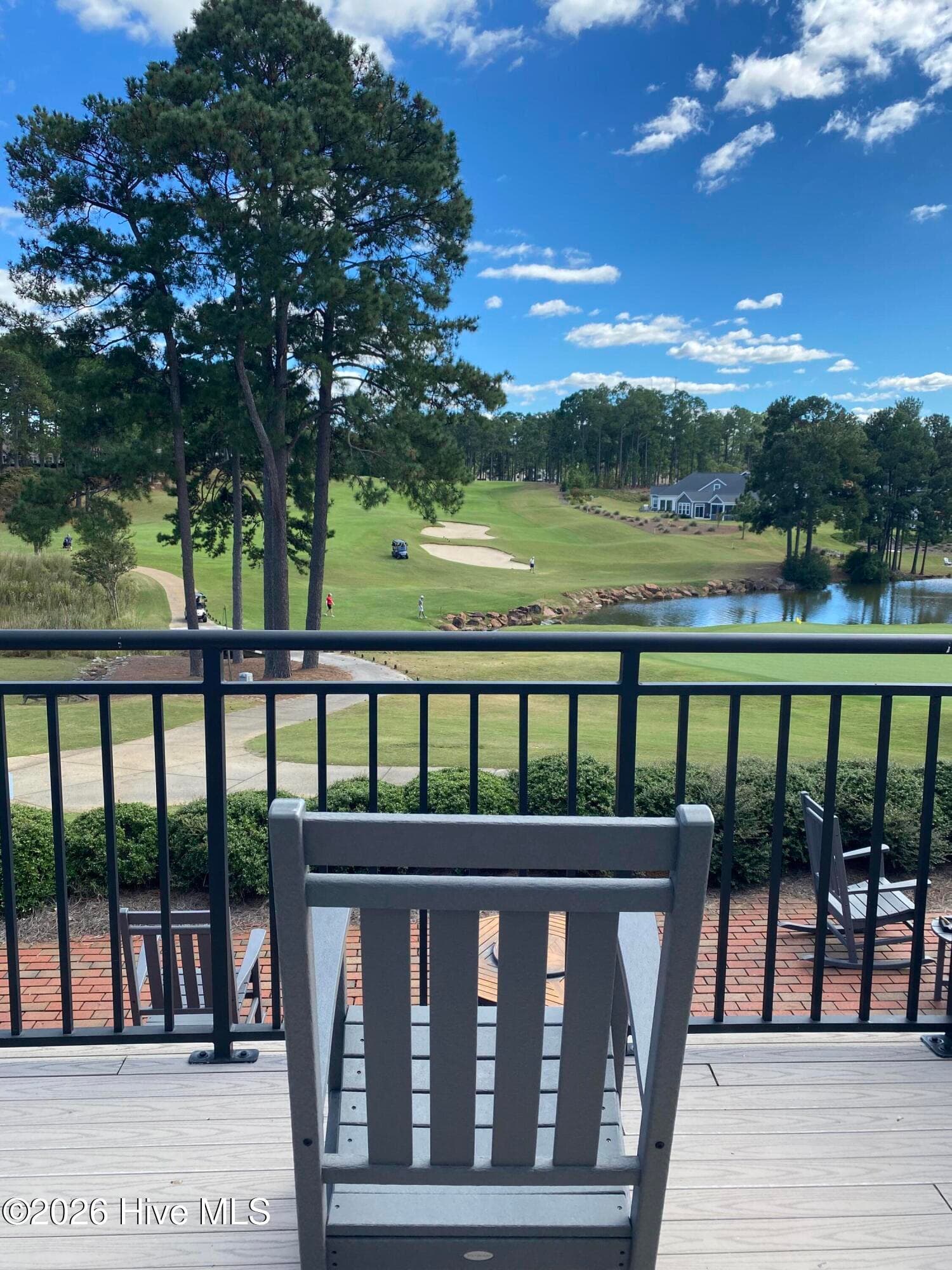 Mid South Clubhouse deck view of course - 123 W Chelsea Court, Southern Pines, NC 28387