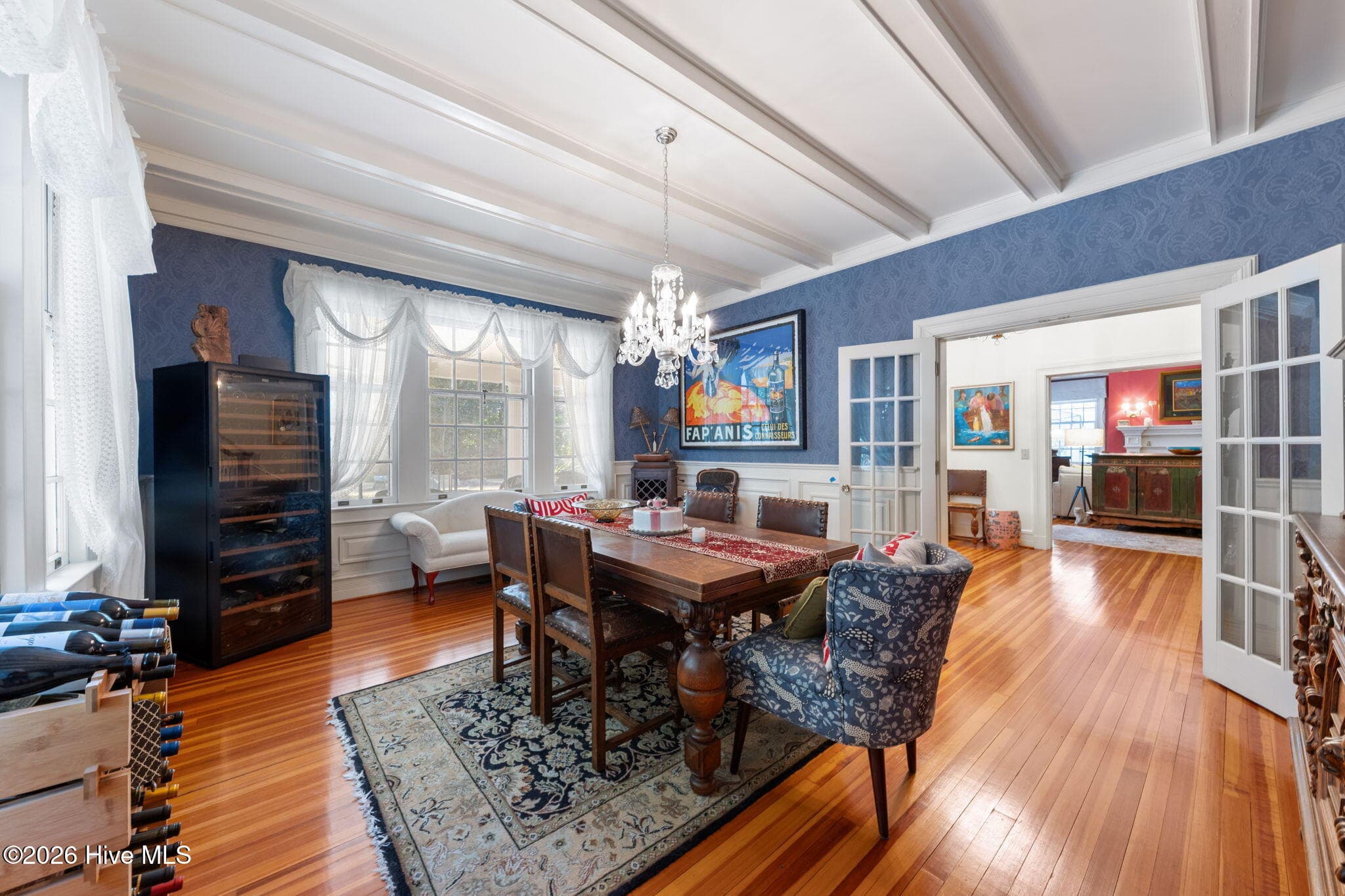Dining Room with Coffered Ceiling - 55 Linden Road, Pinehurst, NC 28374