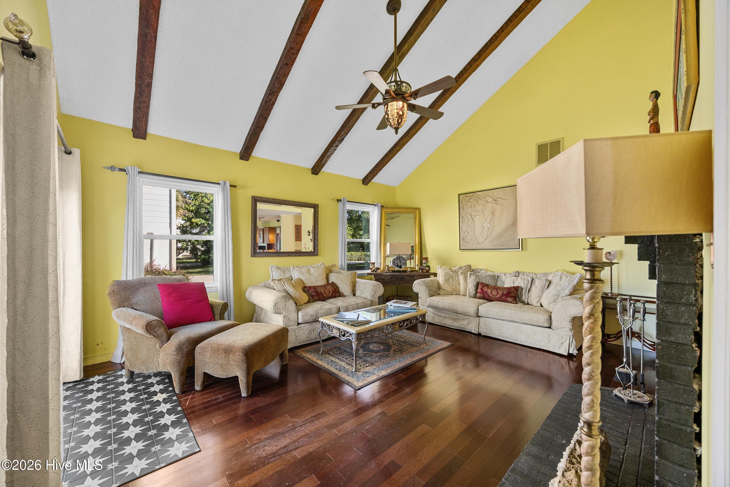 Living Room w/ High Ceilings - 5802 E Yacht Drive, Oak Island, NC 28465