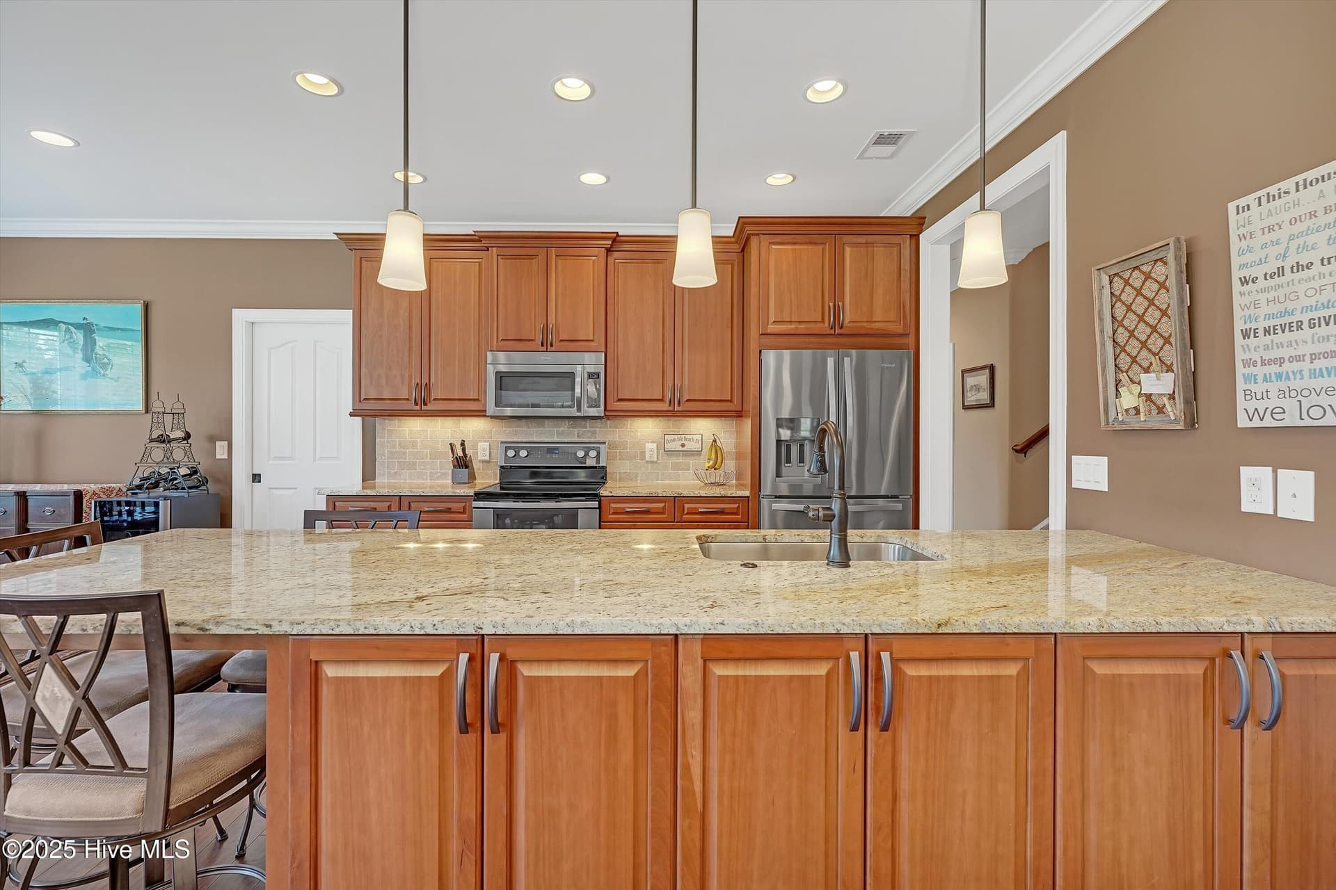 Kitchen with large center Island - 102 Reflection Court SW, Ocean Isle Beach, NC 28469