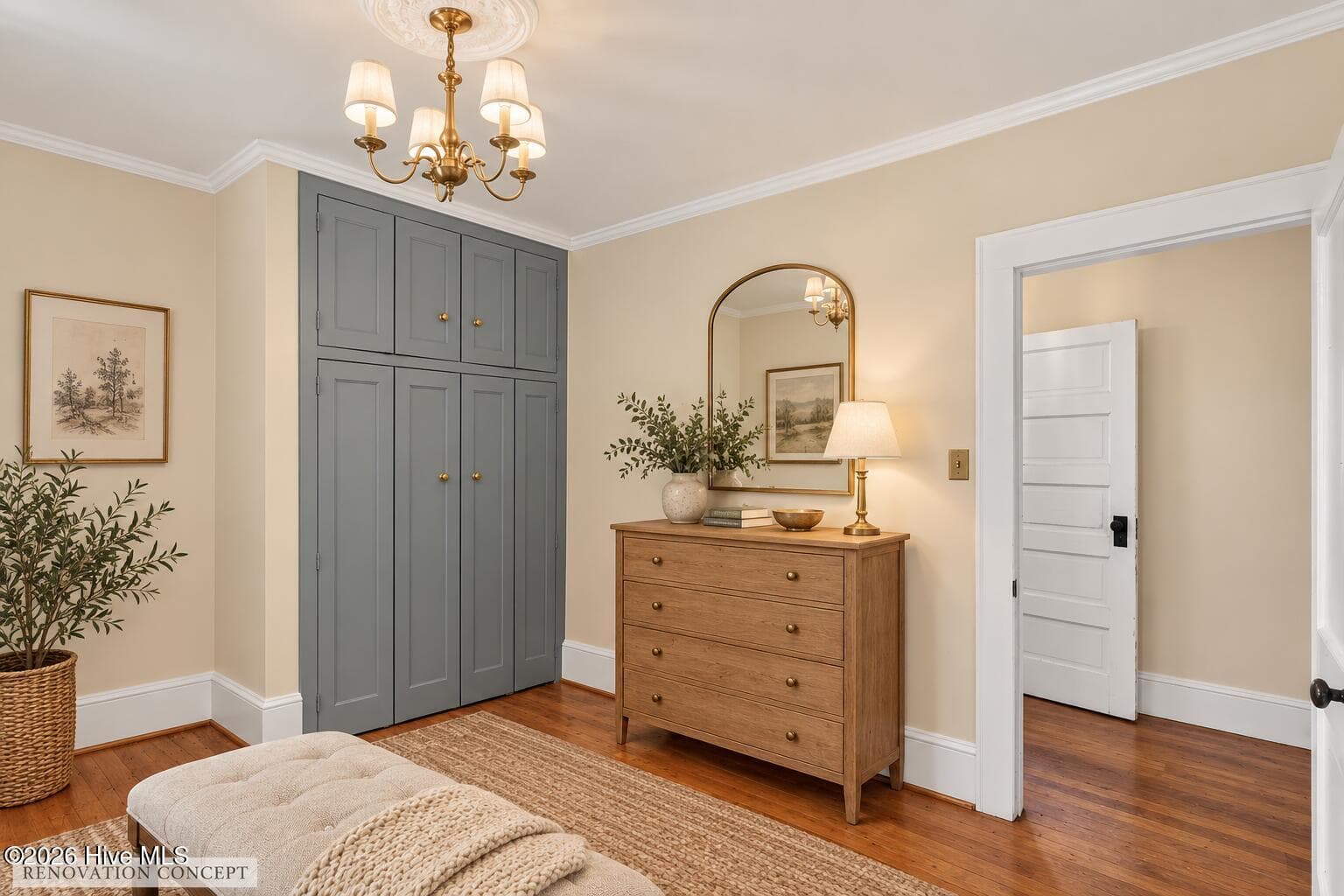 Virtual Staging AI, Middle Bedroom - 436 Doctor Robinson Road, Bladenboro, NC 28320
