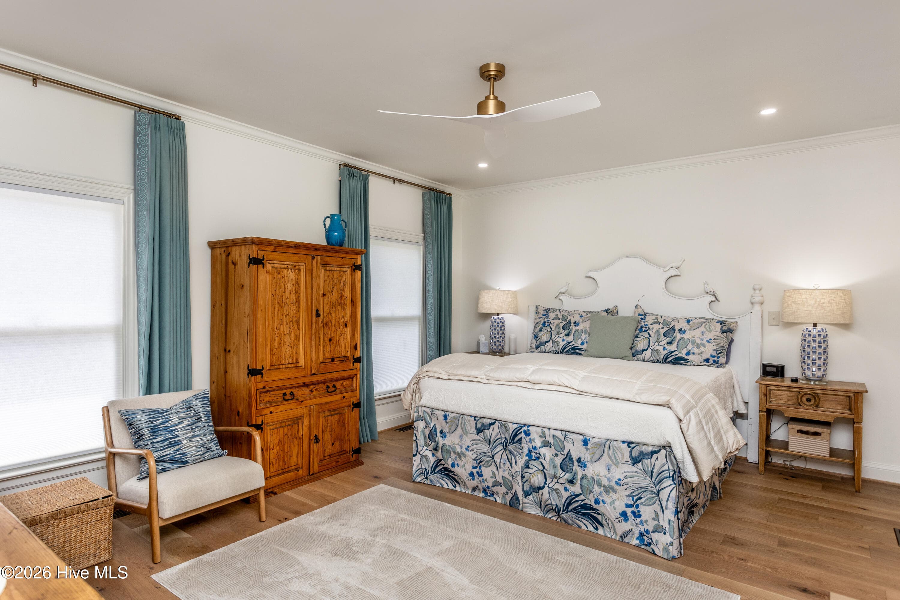 Large primary bedroom with walk-in closet. - 5050 Country Club Drive N, Wilson, NC 27896