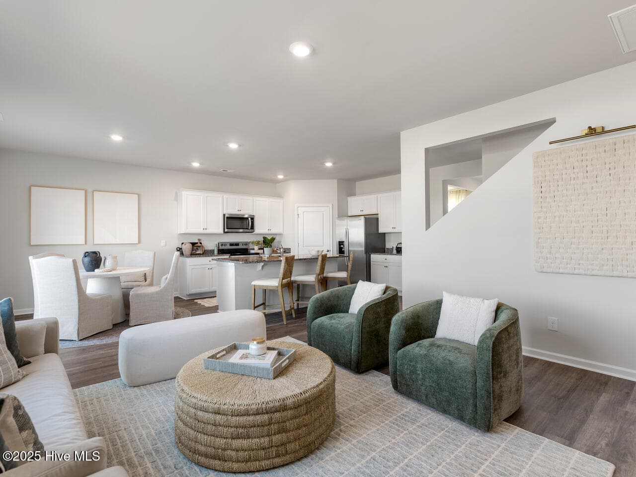 open floor concept with living room - 280 Marshwood Street Lot 78, Richlands, NC 28574
