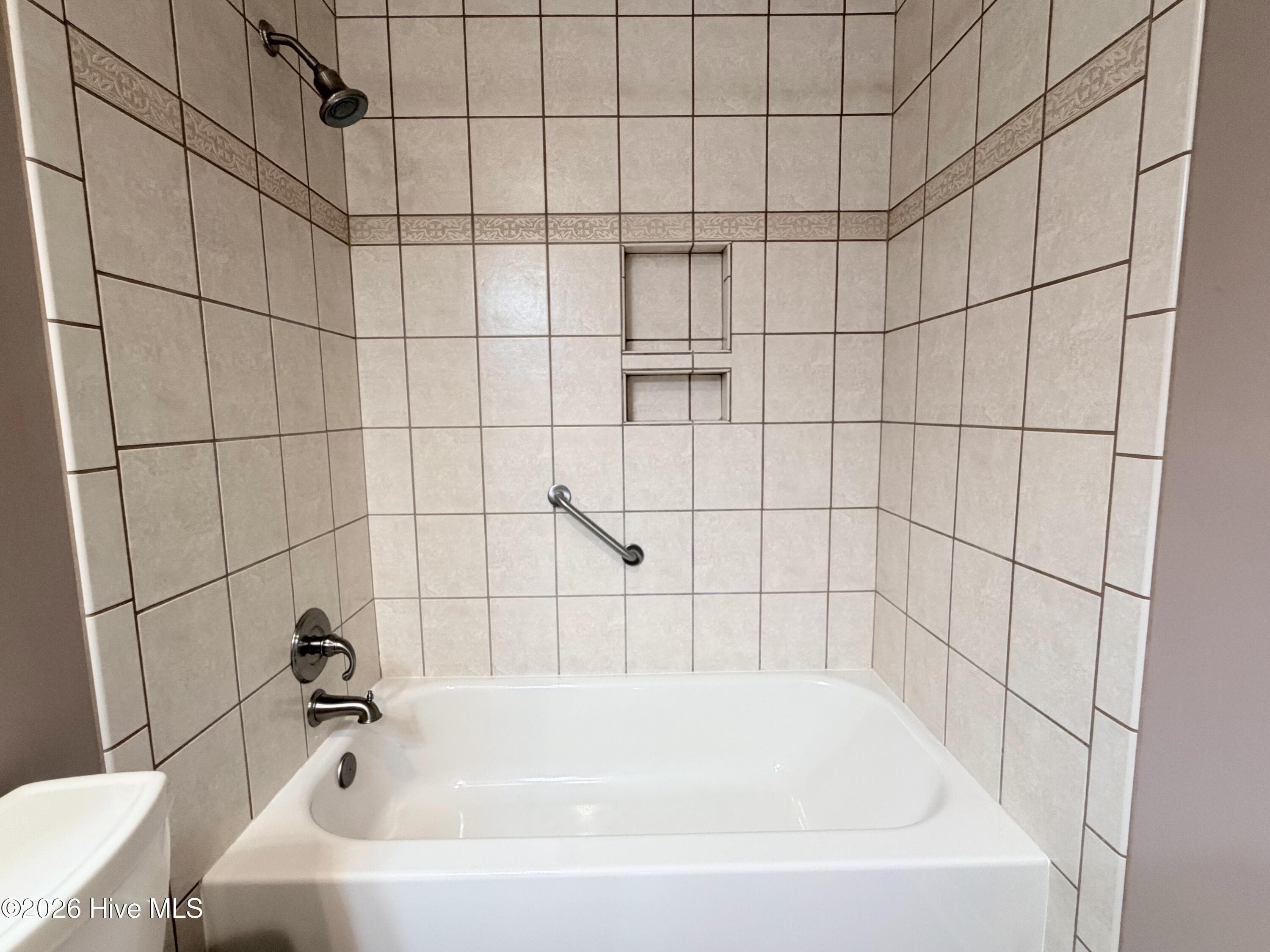 tiled guest bath - 13 Farrington Way, North Augusta, SC 29860