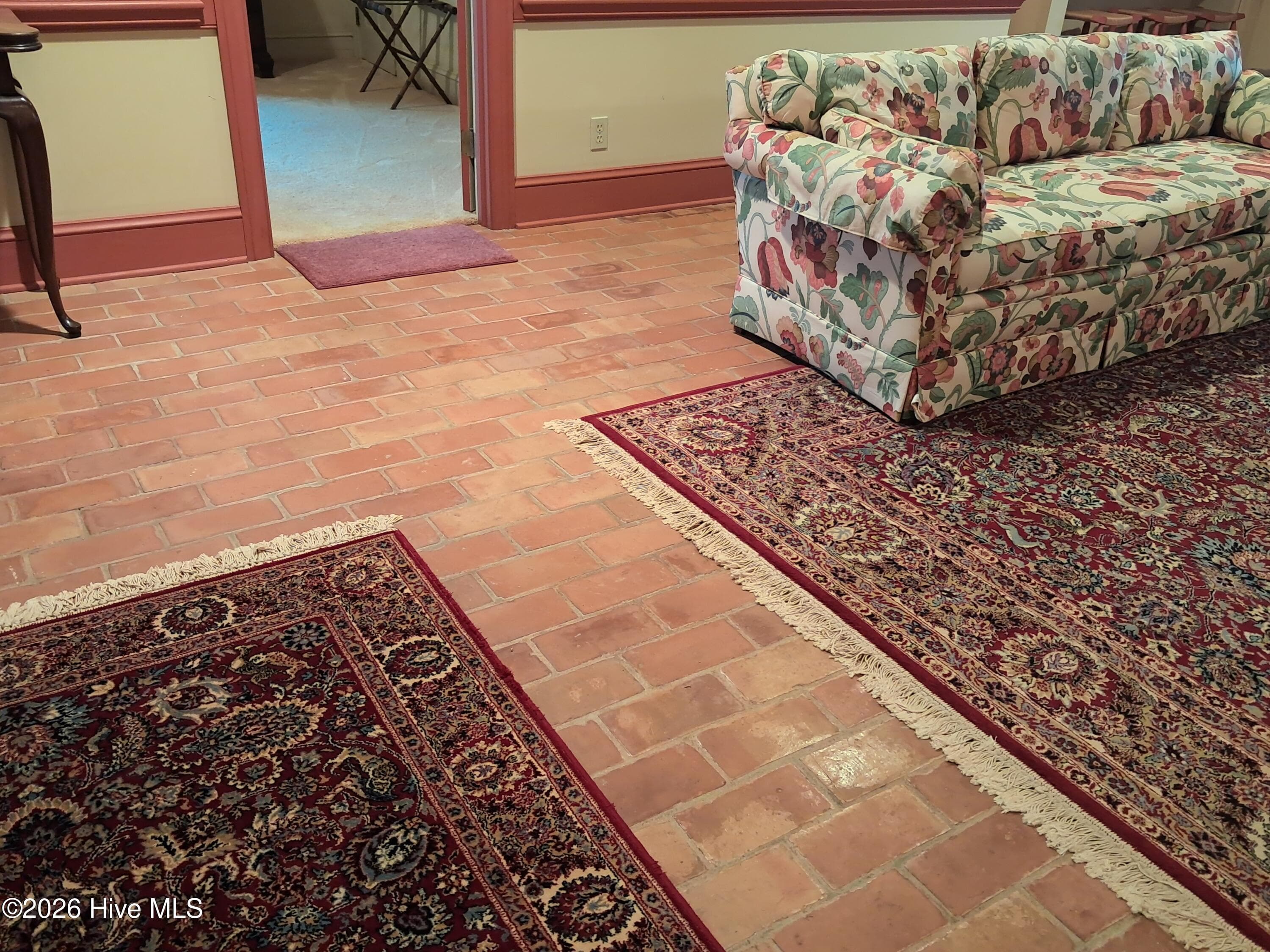 Guest house brick flooring - 316 First Street, Hookerton, NC 28538