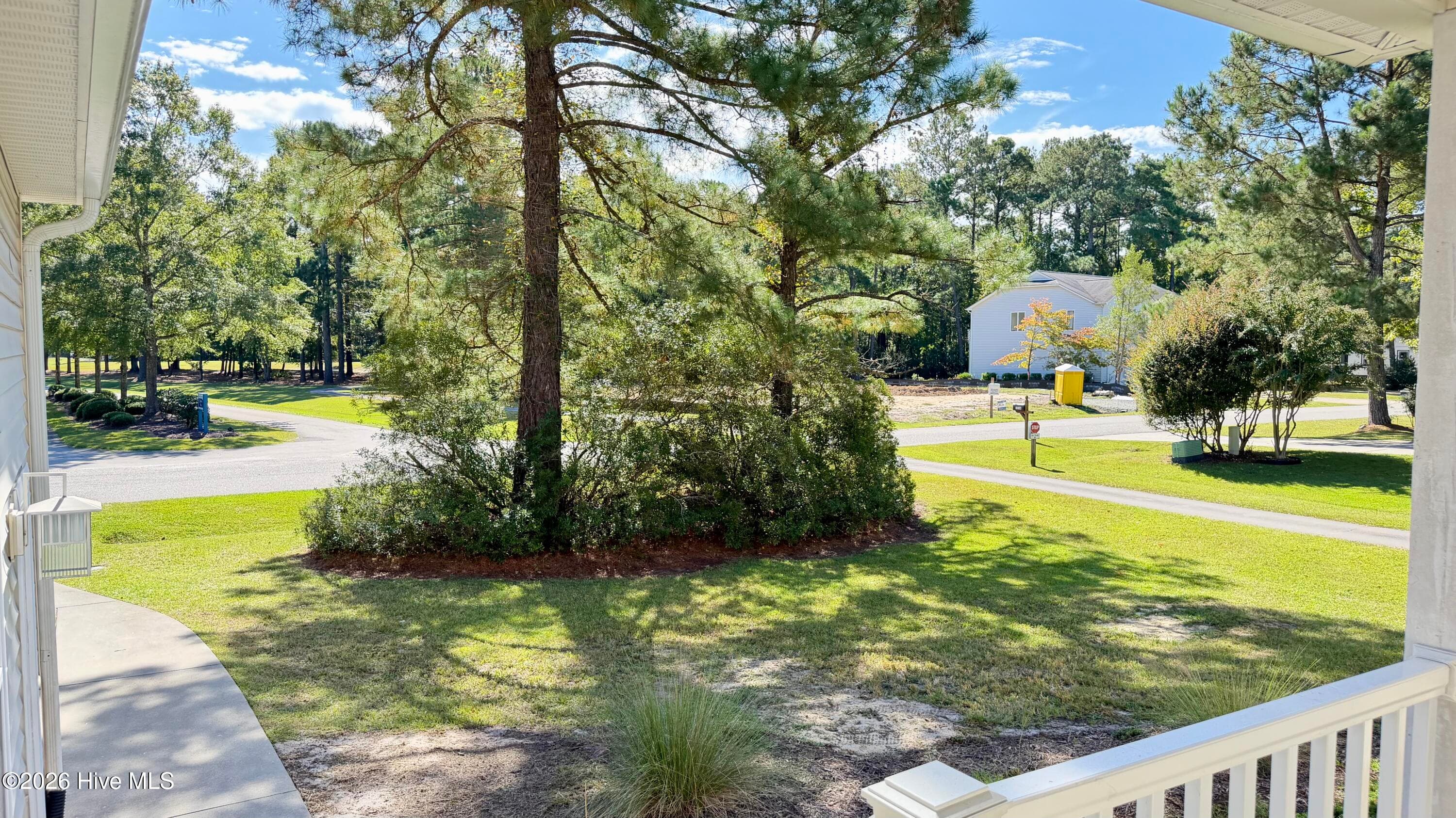 Looking over the front yard from the front porch, and it is time to go inside! - 1114 Barkentine Drive, New Bern, NC 28560