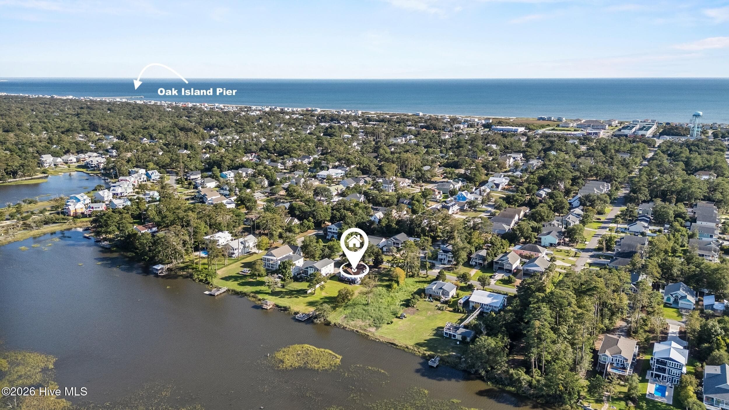 Proximity to Oak Island Beaches & Oak Island Fishing Pier - 5802 E Yacht Drive, Oak Island, NC 28465