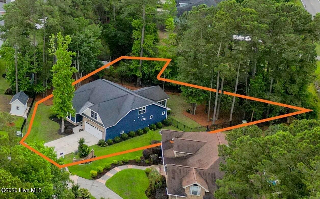 Property line extends beyond fenced in area - 1725 Yucca Court SW, Ocean Isle Beach, NC 28469