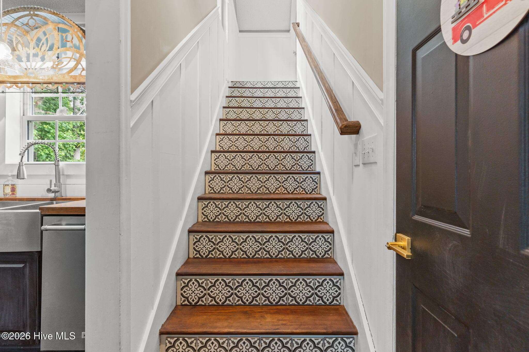 Stairs to upstairs flex room - 9184 Seaside Landing SW, Calabash, NC 28467