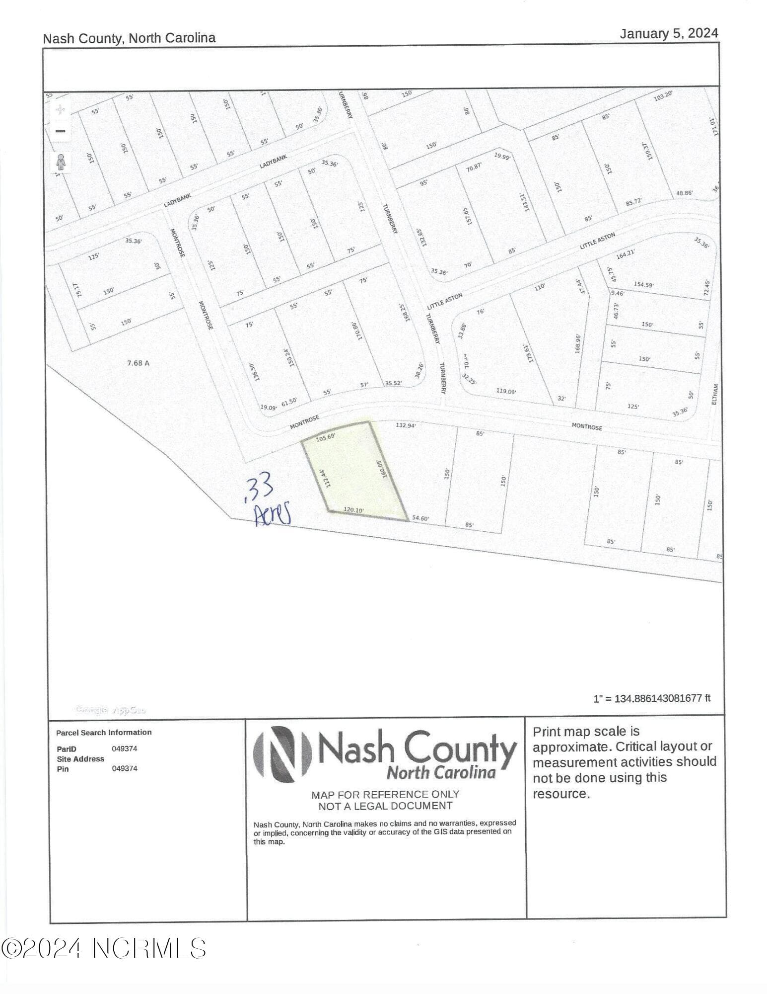 Residential Land at 135 Montrose, Rocky Mount, NC 27804, photo 2 of 26