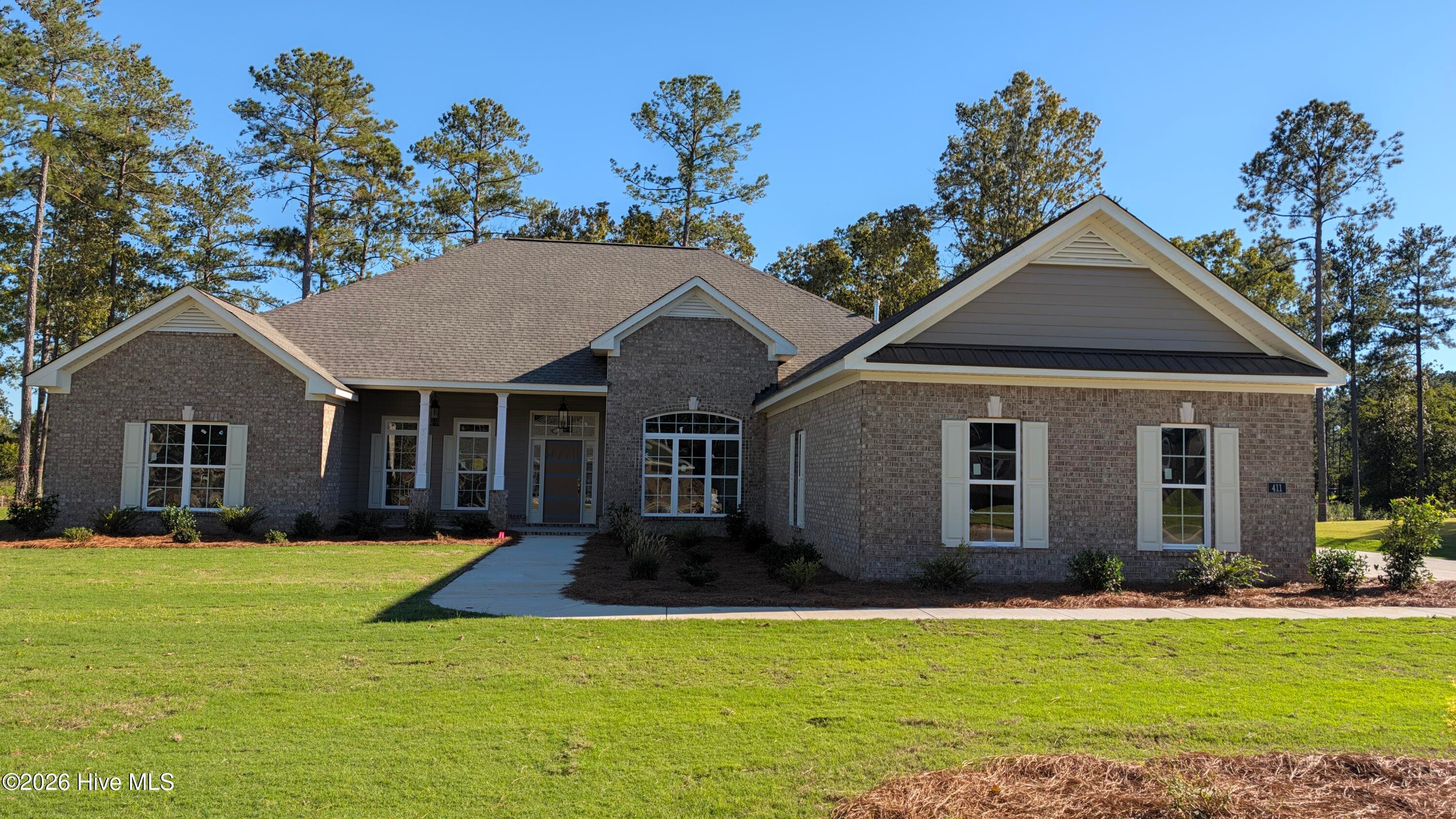 brick exterior - 411 Longshadow Drive, Aiken, SC 29803