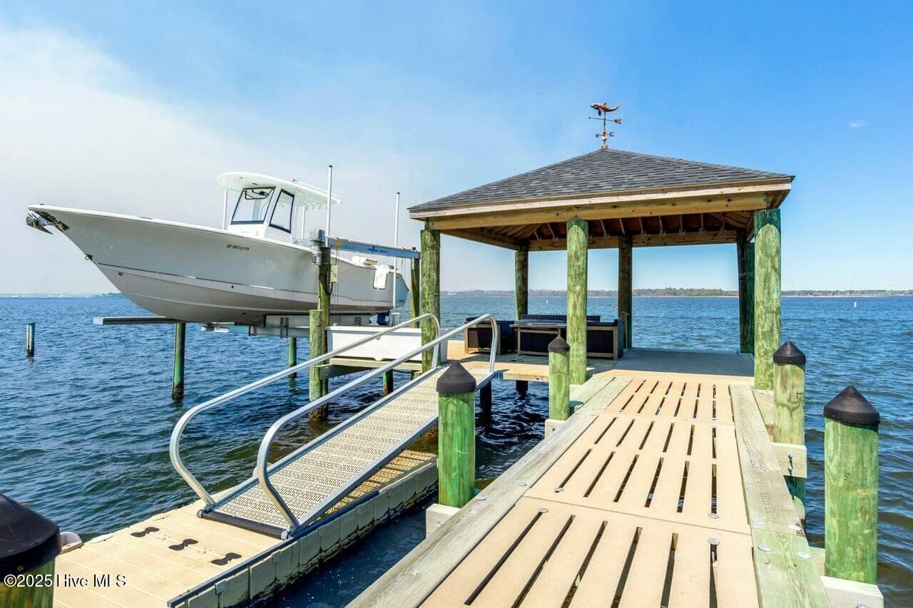 Gazebo / Boat Lift / Kayak & Jet Ski Floating Dock - 7012 Sound Drive, Emerald Isle, NC 28594