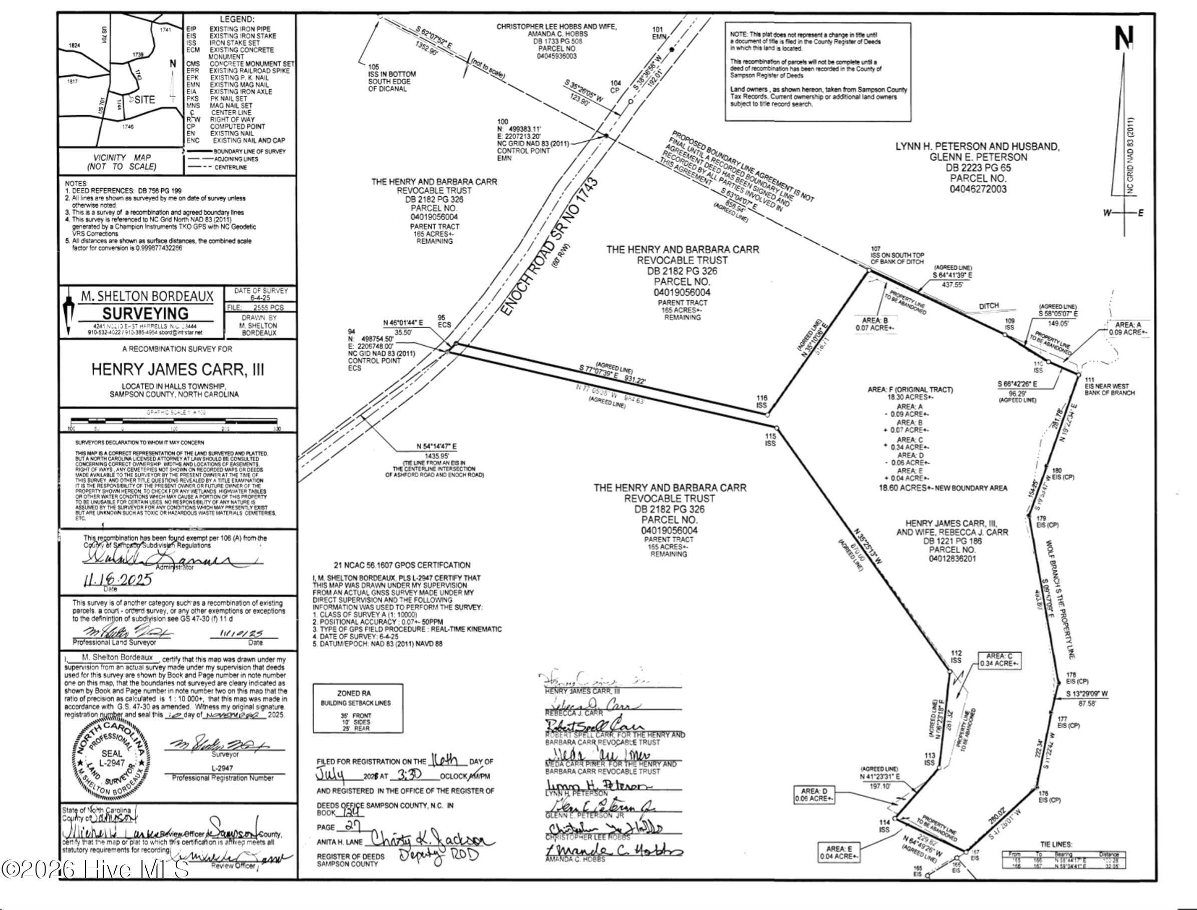 NEW Survey 18.60 +- Acres - 642 Enoch Road, Clinton, NC 28328
